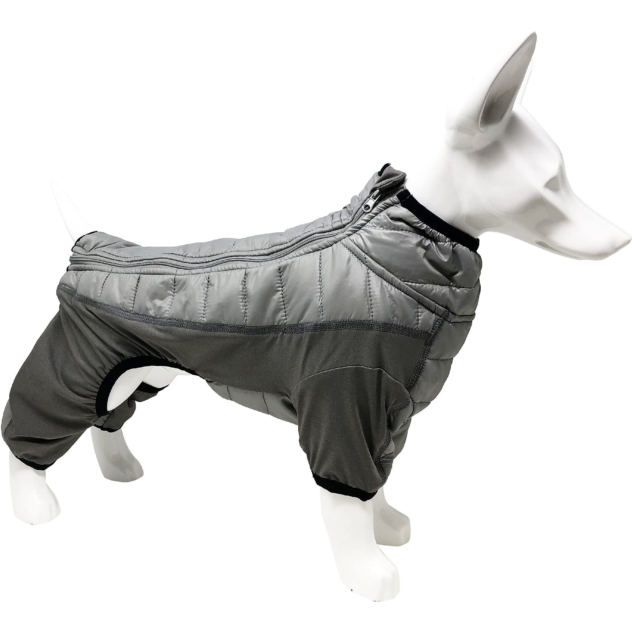 Pet Life Aura-Vent Lightweight 4-Season Stretch And Quick-Dry Full Body Dog Jacket, Xs, Grey