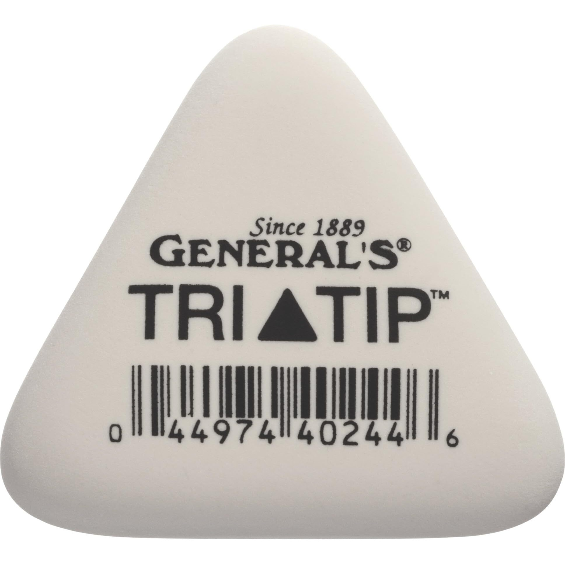 General's Tri-Tip Eraser, White, Pack Of 48