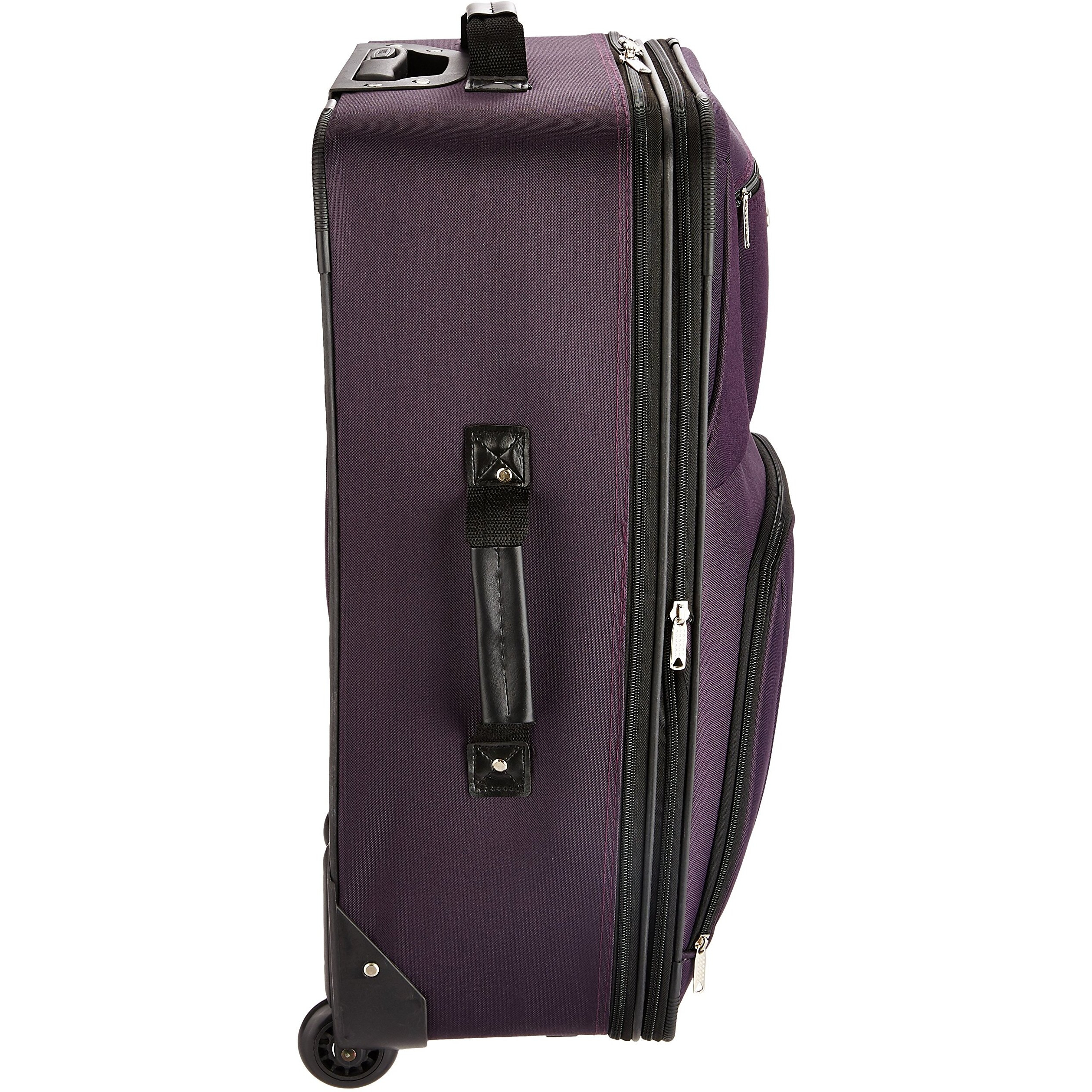 Rockland Fashion Expandable Softside Upright Luggage Set, Purple, 2-Piece (14/19)