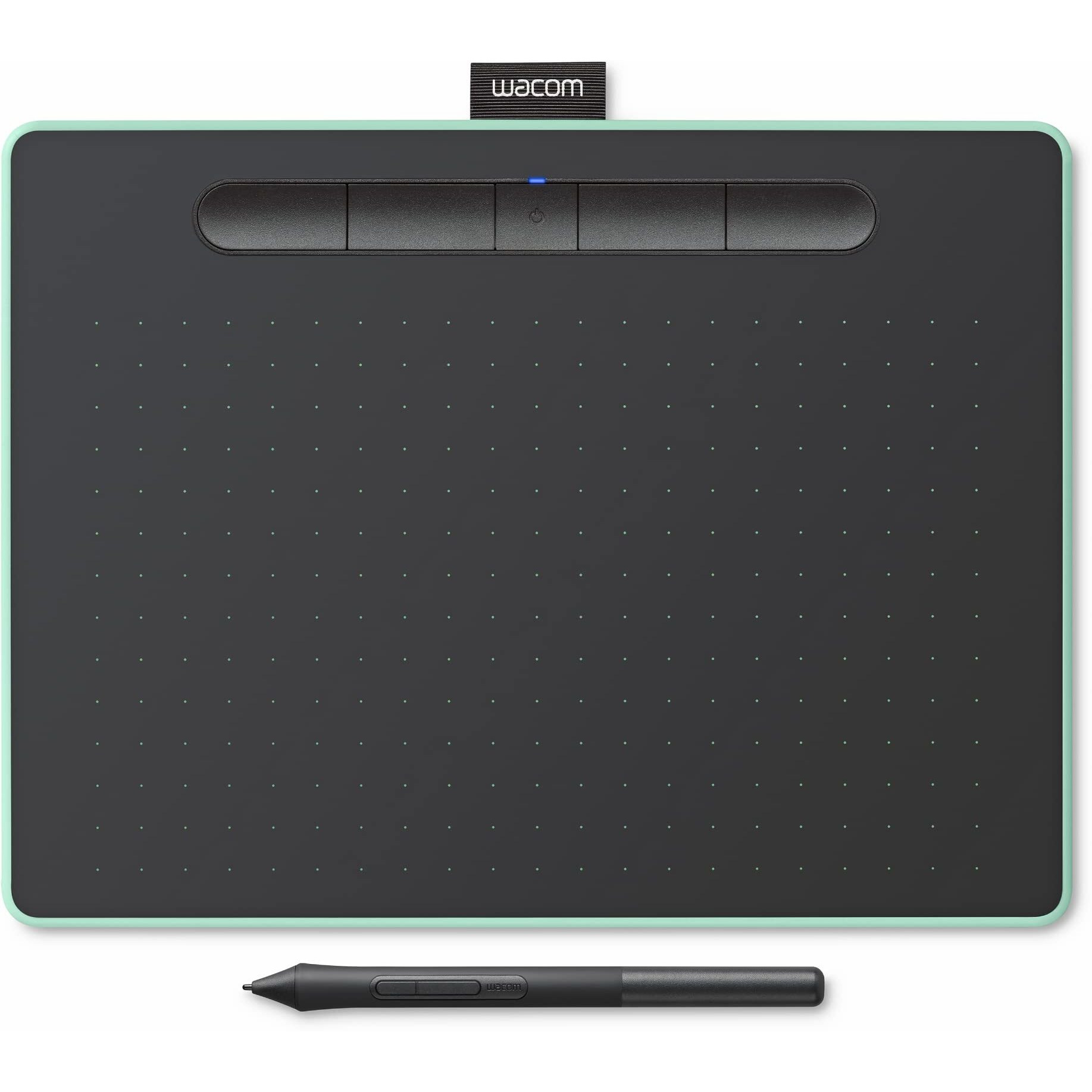 Wacom Intuos Medium Bluetooth Graphics Drawing Tablet, Portable For Teachers, Students And Creators, 4 Customizable Expresskeys, Compatible With Chromebook Mac Os Android And Windows - Pistachio