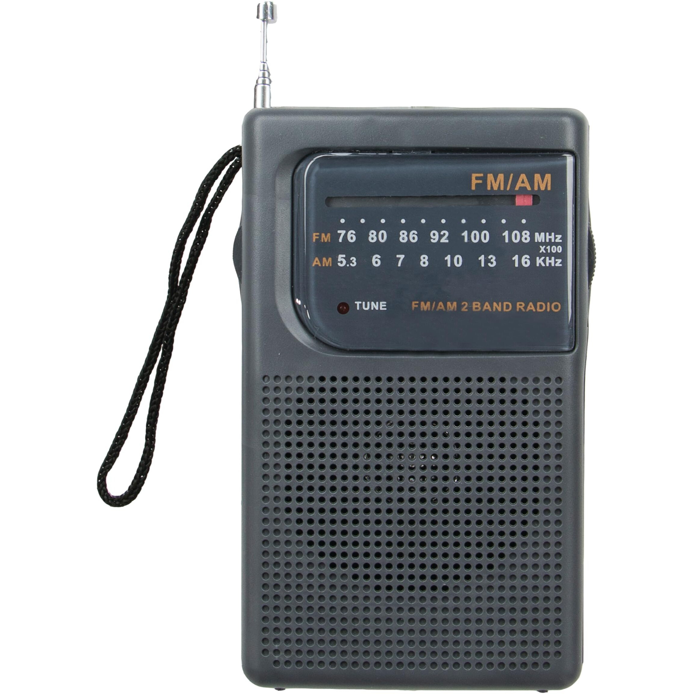 Supersonic Sc-1105 Portable Am/Fm Band Radio With Led Tune Indicator, Telescopic Antenna, Earphone Jack, Carrying Strap, Speaker And Wide Frequency For Indoor, Outdoor & Emergency Use