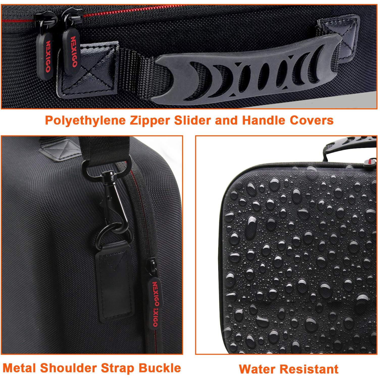 Nexigo Hard Carrying Case For Oculus Quest 2 And 3 With Elite Strap, All-In-One, Lightweight, Vr Gaming Headsets And Controllers Accessories, Hard Protective Travel Case With Shoulder Strap (Black)