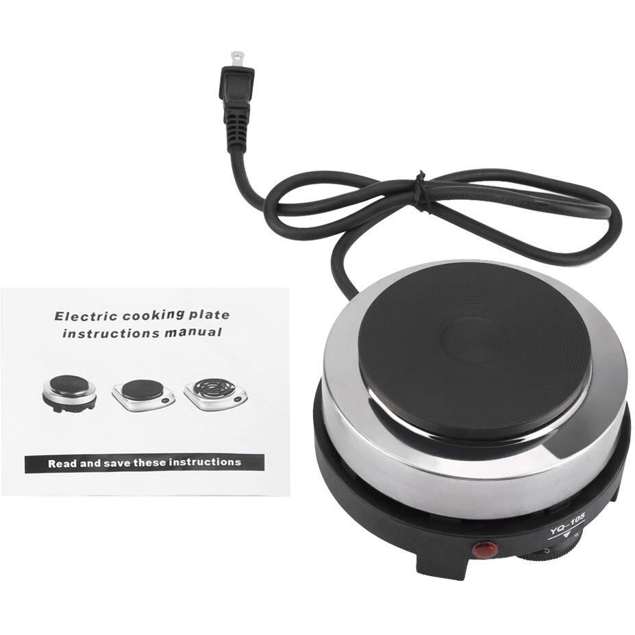 Mini Electric Heater Stove, 500W Round Hot Plate Portable Countertop For Ceramic Glass Kettle Single Plate Cooktop, Easy To Multifunction Home Kitchen Hot