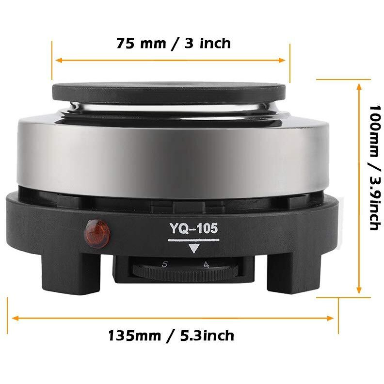 Mini Electric Heater Stove, 500W Round Hot Plate Portable Countertop For Ceramic Glass Kettle Single Plate Cooktop, Easy To Multifunction Home Kitchen Hot