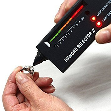 High Accuracy Professional Diamond Tester Pen Jeweler Tool For Novice And Expert - Diamond Selector Ii 9V Battery Included(Black)