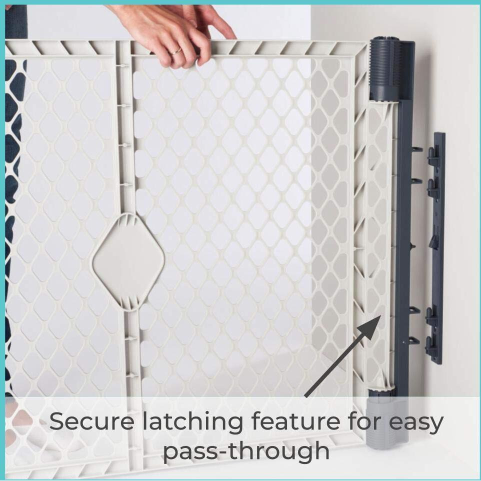Toddleroo By North States Superyard 6 Panel Baby Play Yard. Playpen Or Extra Wide Baby Gate, Wall Mount Kit Included. Made In Usa. 38.5"" - 201"" Wide, 5.5 Ft Corner To Corner Play Yard (26"" Tall, Gray)