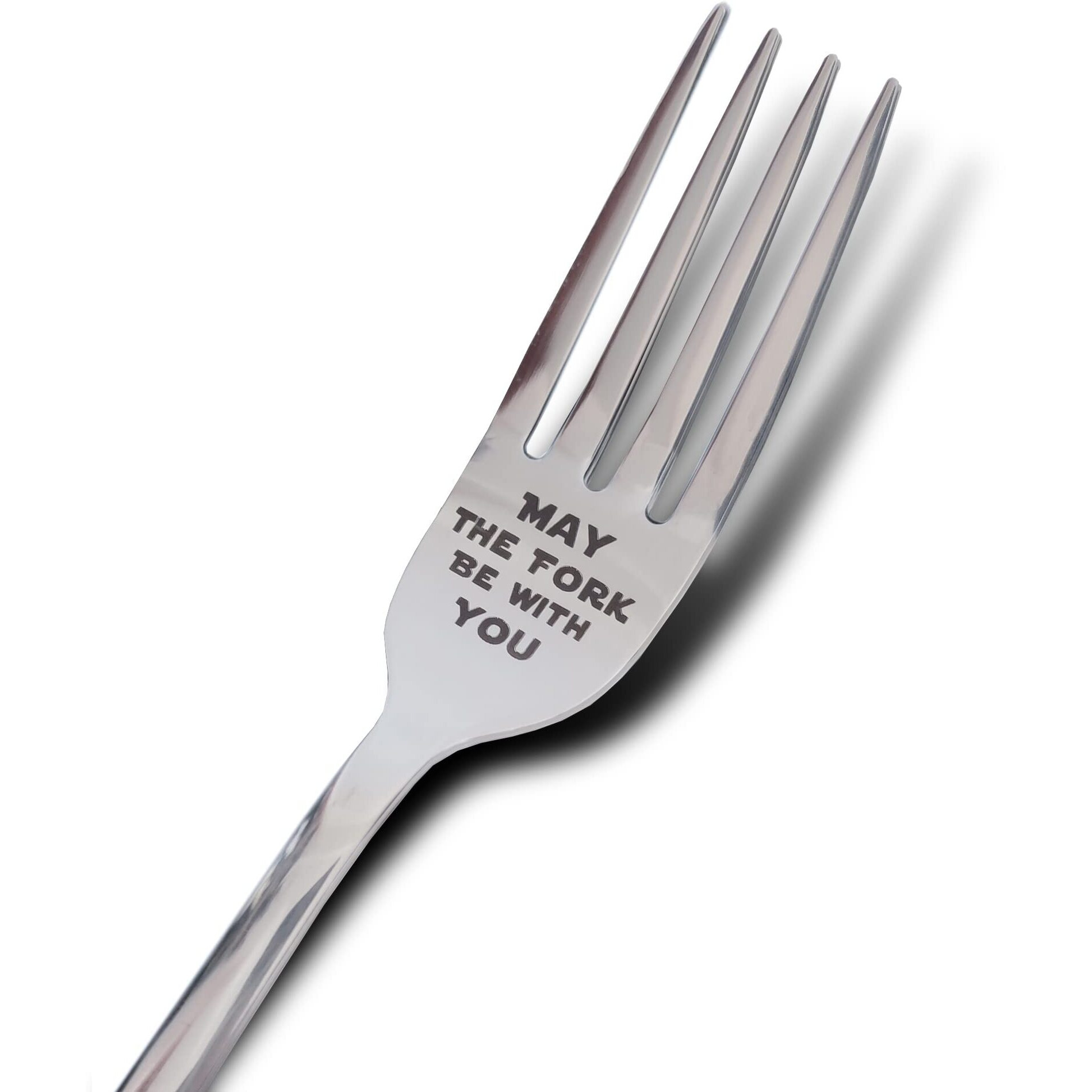 May The Fork Be With You Laser Engraved Stainless Steel Fork With Gift Box, Gift For Starwars Fans