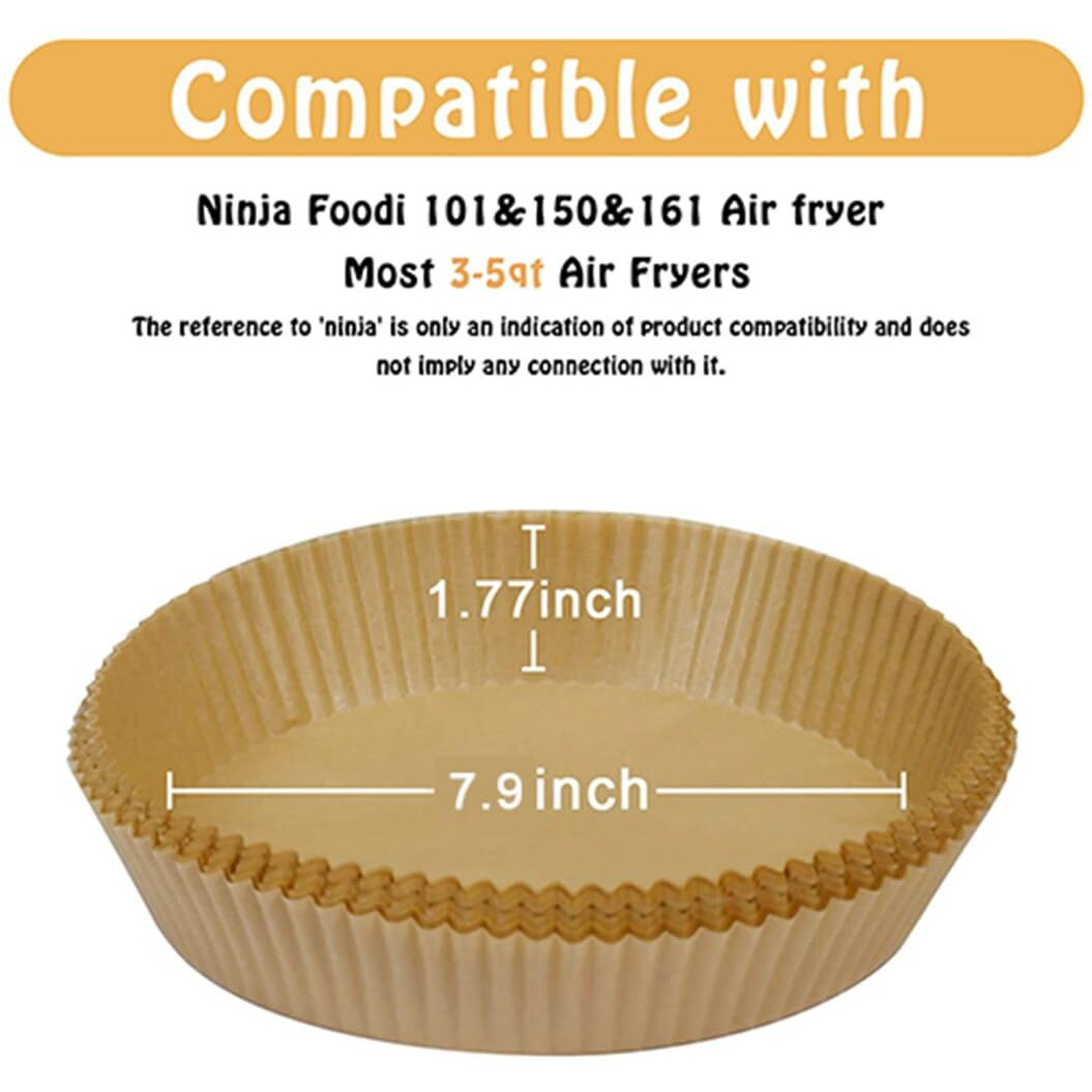 Siudangka Air Fryer Liners For Ninja Air Fryer, 100 Pcs Air Fryer Disposable Paper Liner Air Fryer Accessories For Ninja Af101 Air Fryer Ninja Af150Air Fryer Xl Ninja Af161