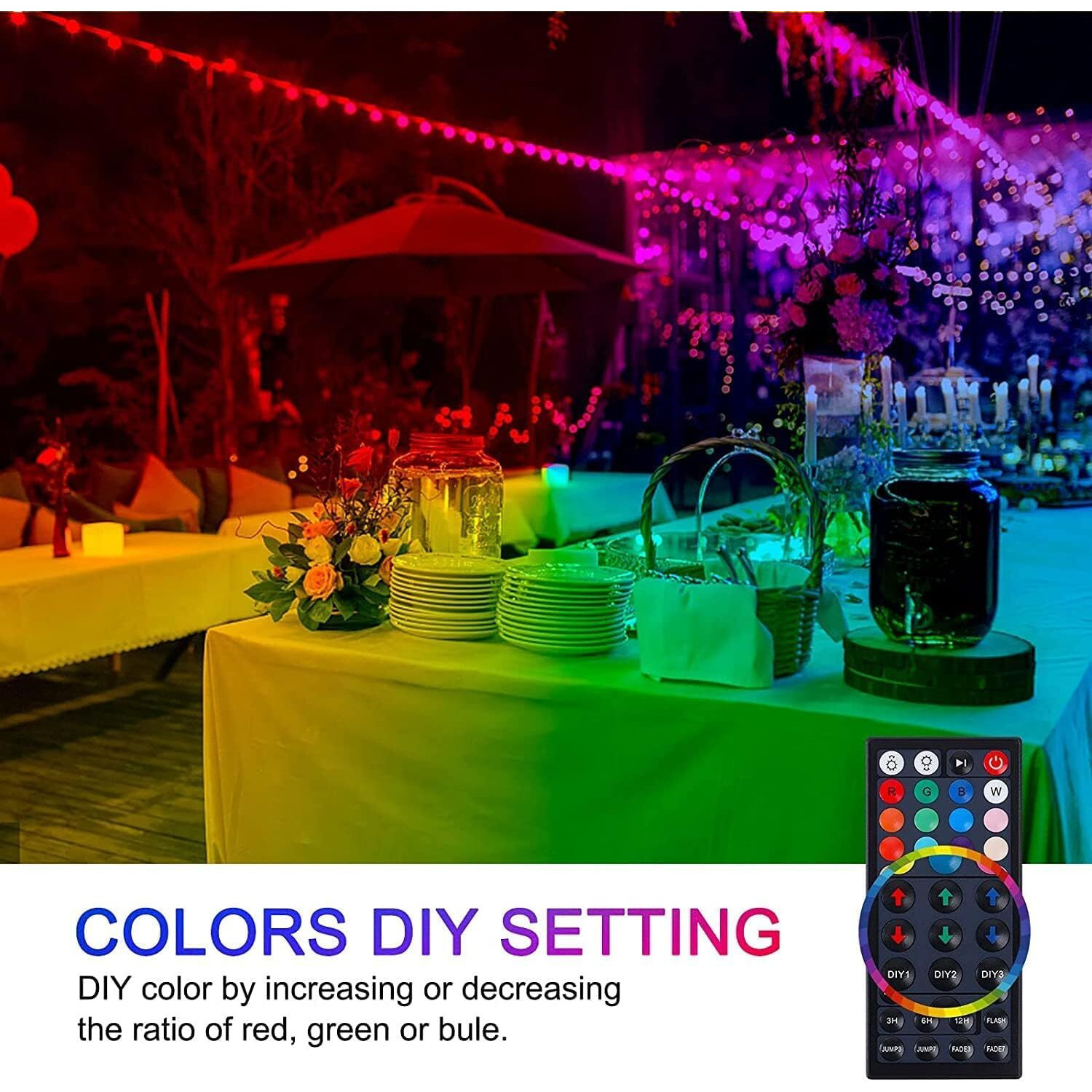 Upgraded Led Flood Light Outdoor 25W 4 Pack, Diy Color Changing Christmas Lights Outdoor Patio Floodlights With Remote, Ip66 Waterproof Rgb Spot Light Timing Uplights For Events Party Stage Light