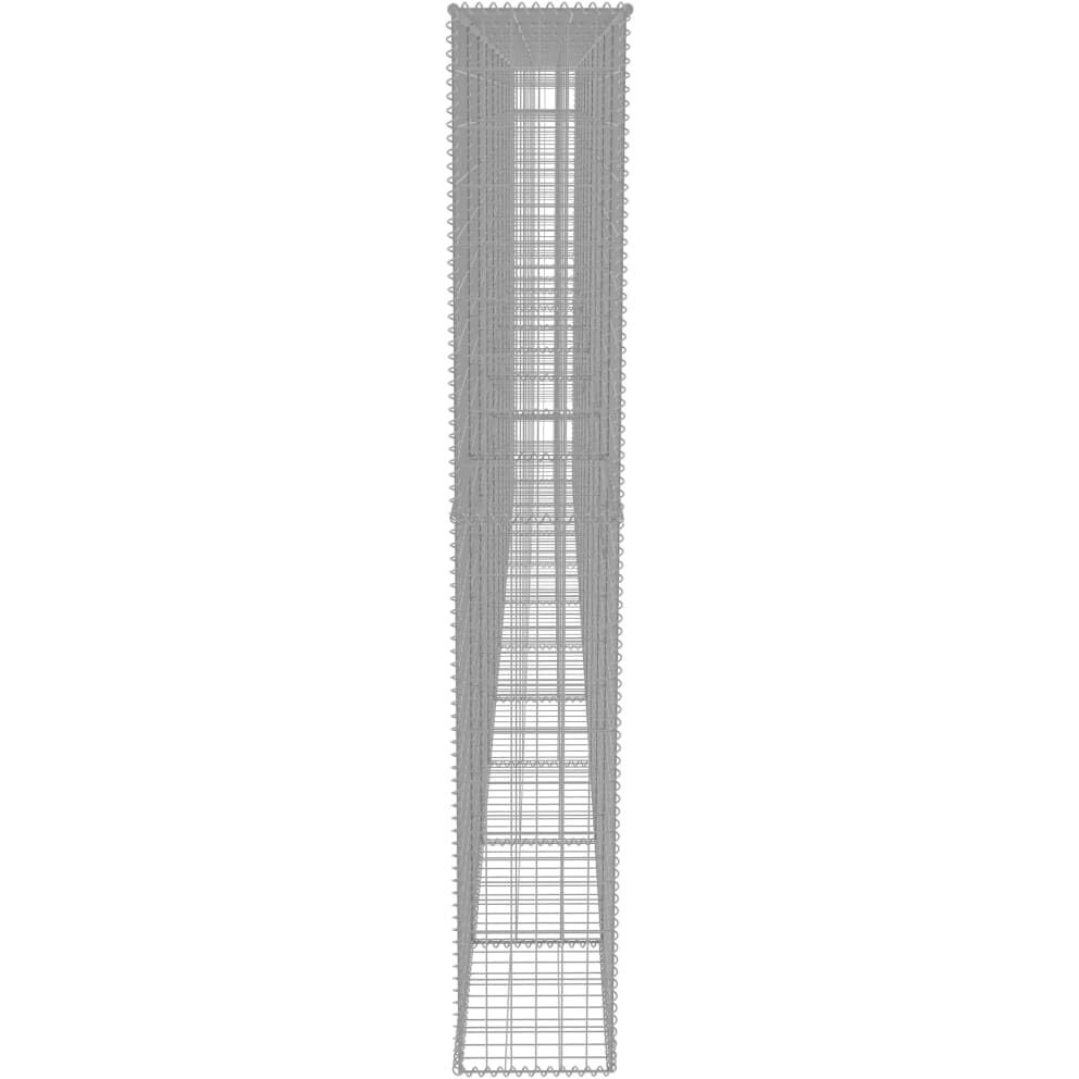 Vidaxl Gabion Wall With Covers - Rustproof Galvanized Steel Retaining Wall For Residential And Commercial Use, Easy Assembly, Loading Capacity 87.4 Lb/Ft, 236.2"&quotX11.8"&quotX78.7""