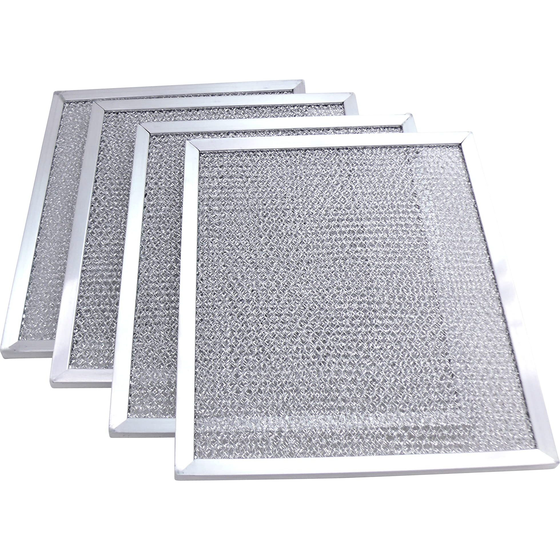 Kitchen Basics 101 4 Pk Aluminum Hood Vent Filter 97006931 Replacement For Broan Nutone Bp29 Exhuast Fan 1172137 5-3078 88150 99010121 (10.5 X 8.75 Inch)