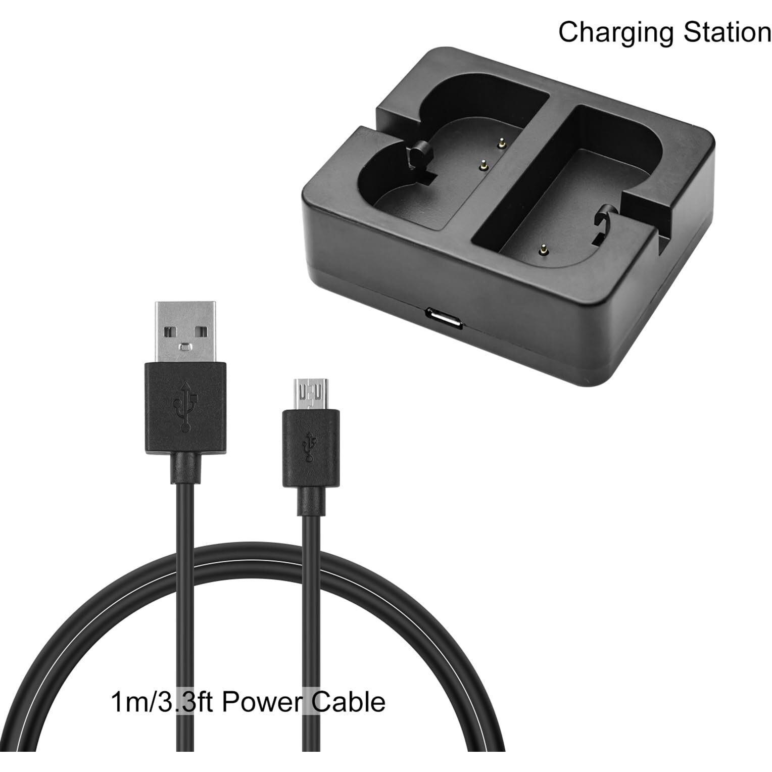Ring Battery Charger, Dual Port Charging Station For Spotlight Cam Battery, Video Doorbell 2 & Stick Up (Ring Batteries Not Included) - By Dechiany