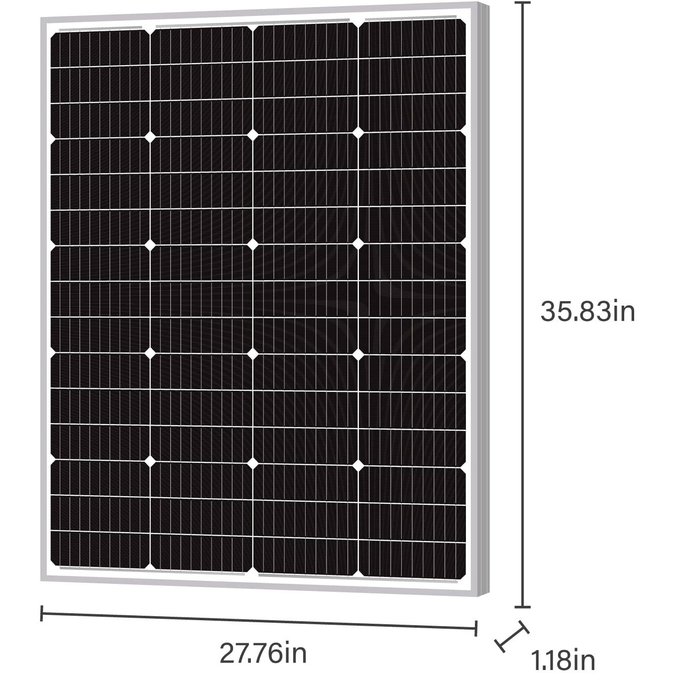 Newpowa 9Bb 120W 24V Solar Panel High-Efficiency Monocrystalline 24V Pv Module Designed For 24V Off Grid System, Charge Your 24V Battery Of Rv, Boat, Camper, Trailer, Gate Opener