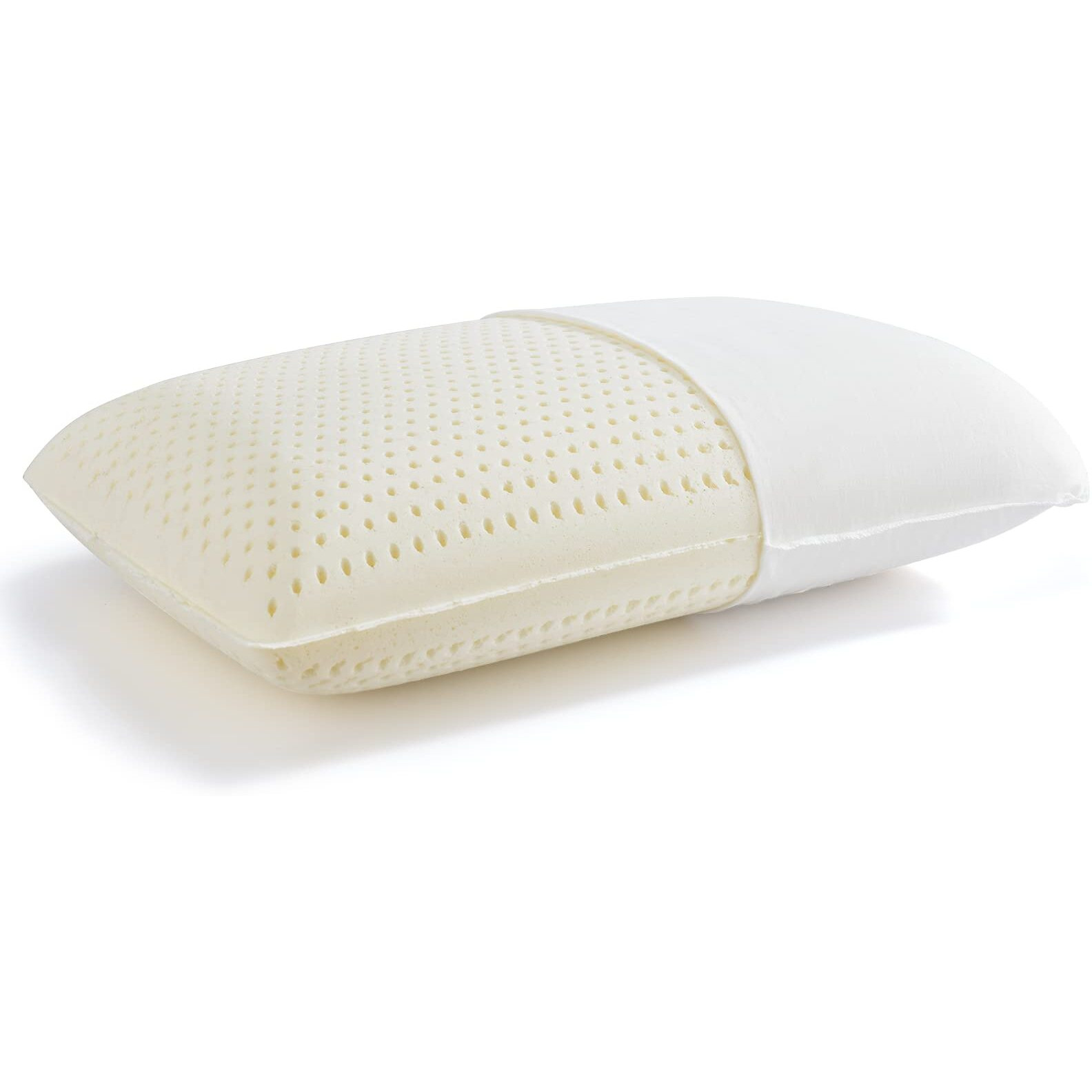 Kiss Dream 100% Natural Premium Latex Pillow, Bed Pillow With Removable Cotton Cover, Firm Sleeping Pillow, Helps Relieve Pain And Pressure, Suitable For Side Back Or Stomach Sleepers