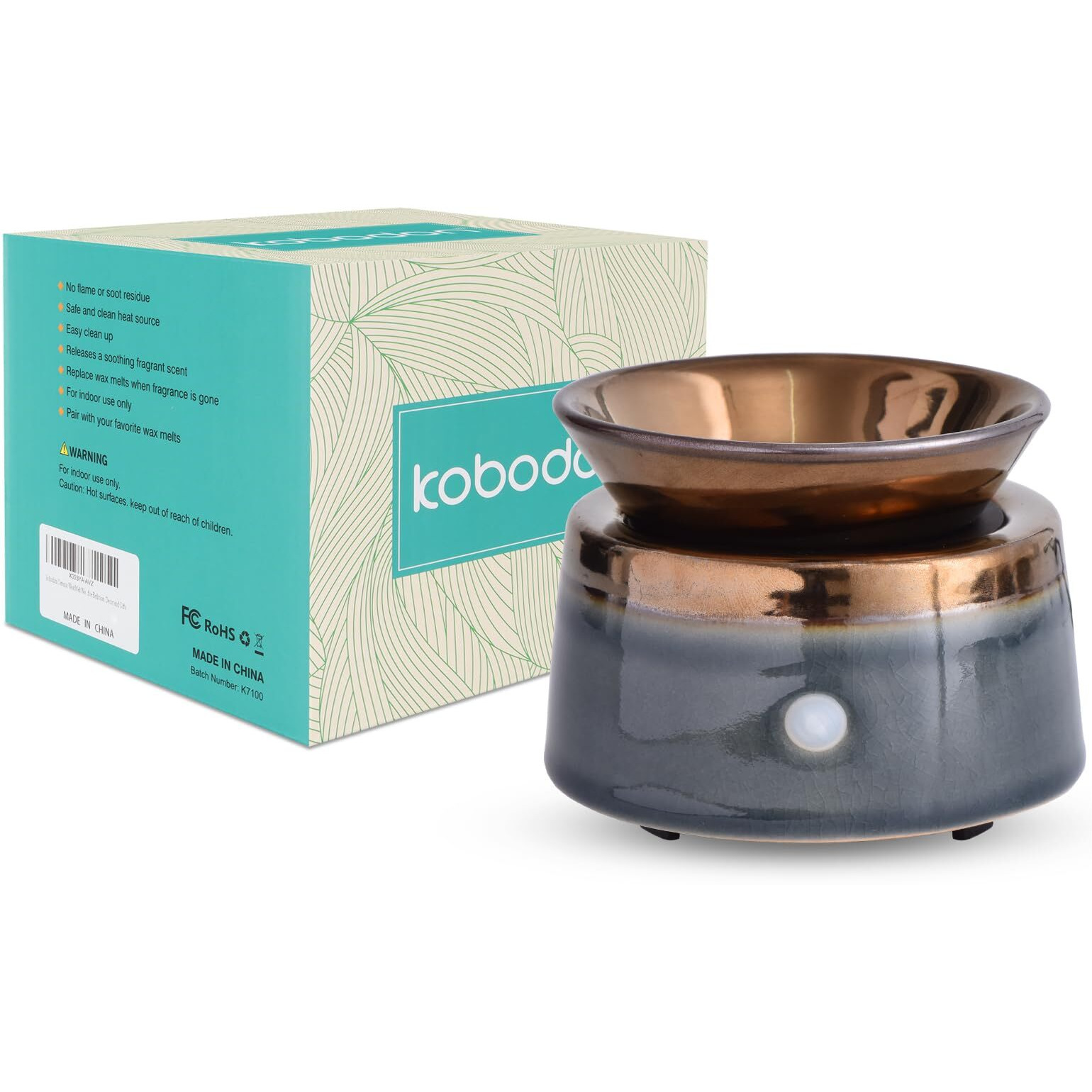 Kobodon Ceramic Candle Wax Warmer,Home Fragrance Diffuser, Wax Melter Fragrances Candles Oils, Fragrance Warmer Candles Or Wax Melts As Gifts For Mom Grandma Women