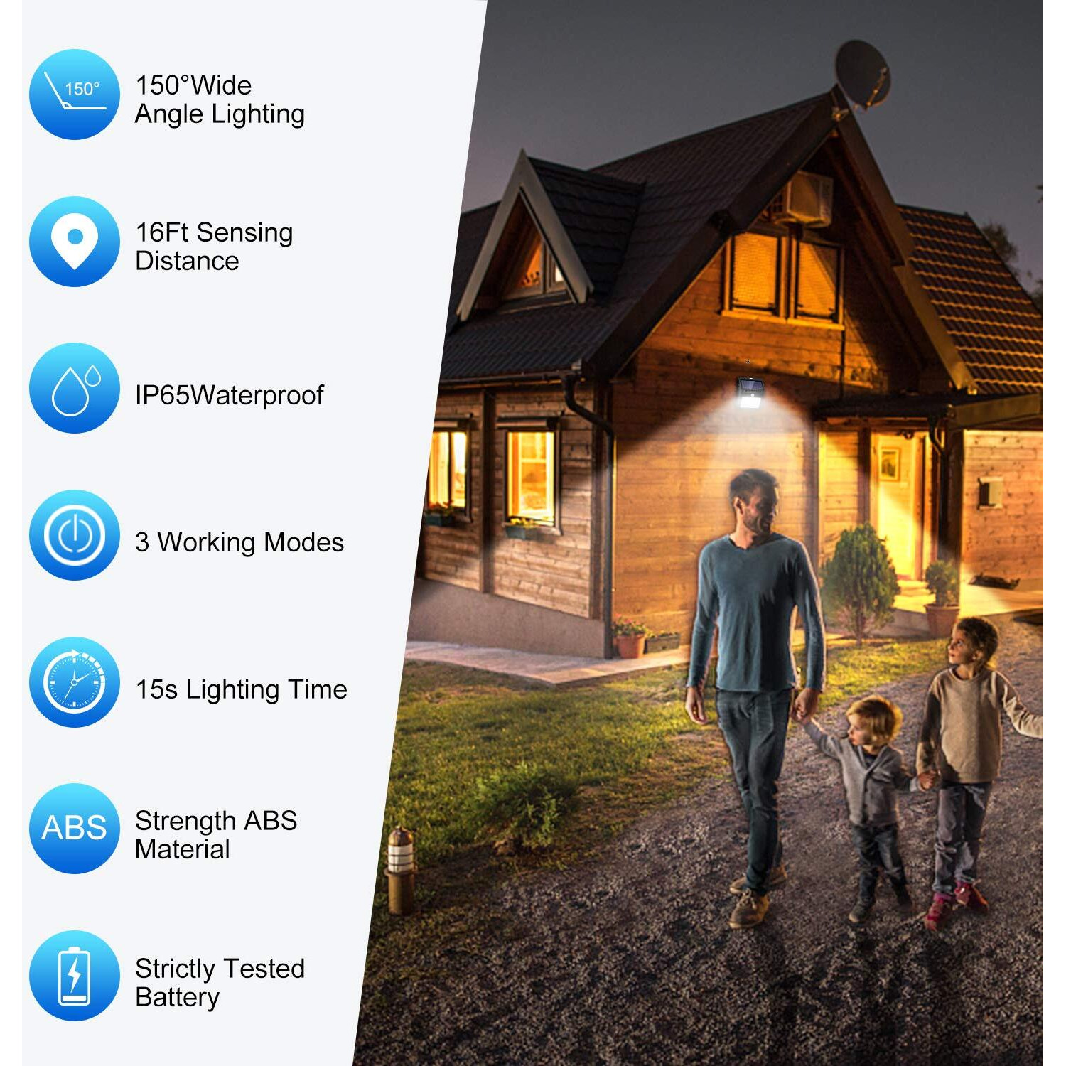Solar Lights Outdoor [6Pack/3Modes], Solar Security Lights Solar Motion Sensor Lights Waterproof Outdoor Lights For Garden Fence Patio Garage