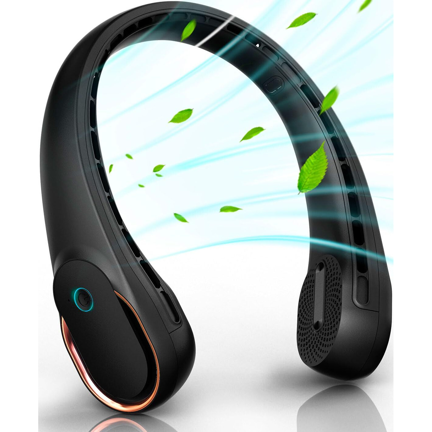 Frsara Neck Fan, Bladeless Neck Fan,Upgraded 5200Mah,Long Endurance,Upgraded Air Volume,Easier To Use,360 Cooling,No Hair Twisting,Non-Slip Material,Rechargeable,3-Speed