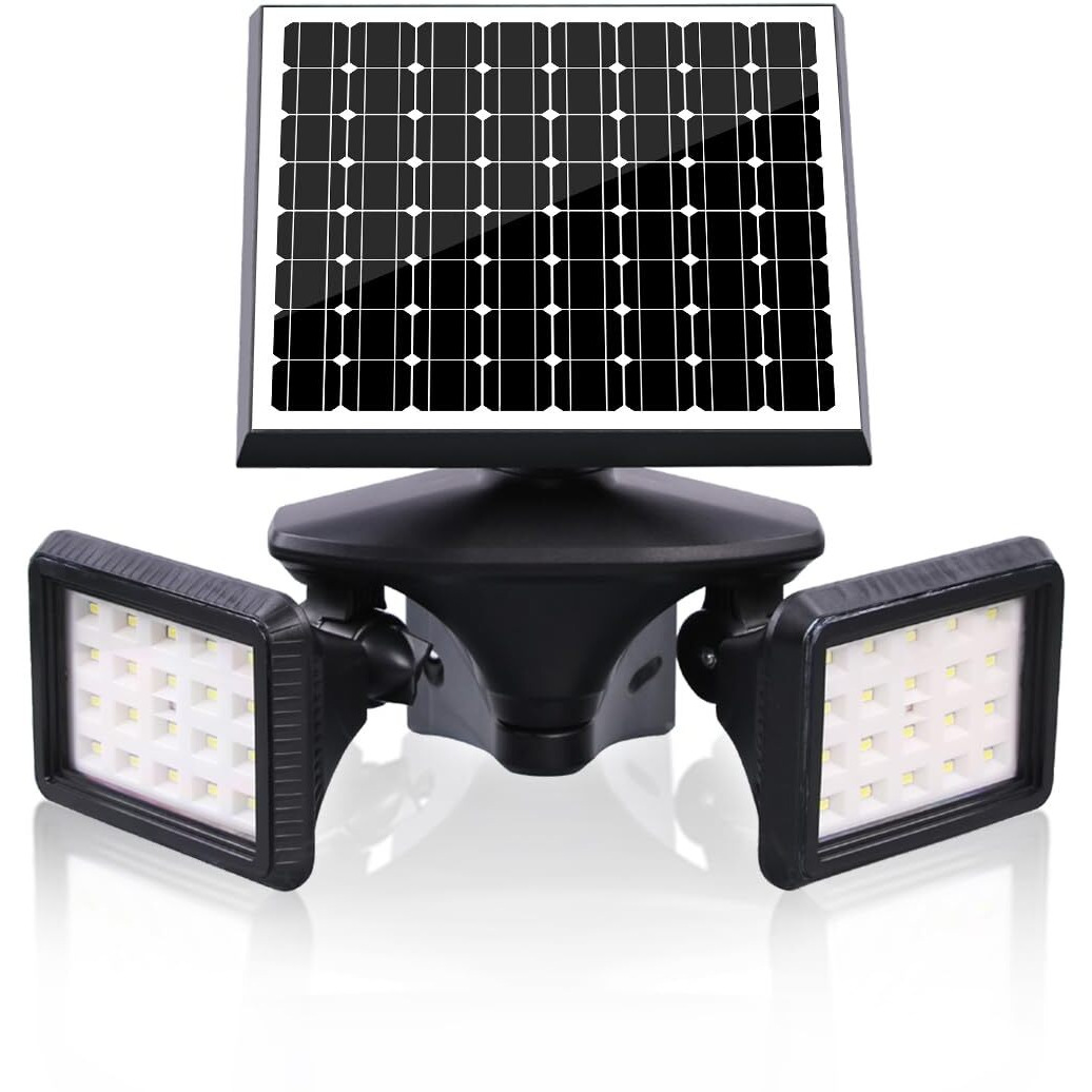 Emaner Motion Sensor Solar Light Outdoor, Dusk To Dawn Cordless Security Led Flood Light, 6000K Very Bright, Solar Powered Landscape Spotlights Waterproof For Garden/Driveway/Porch, (1-Pack)