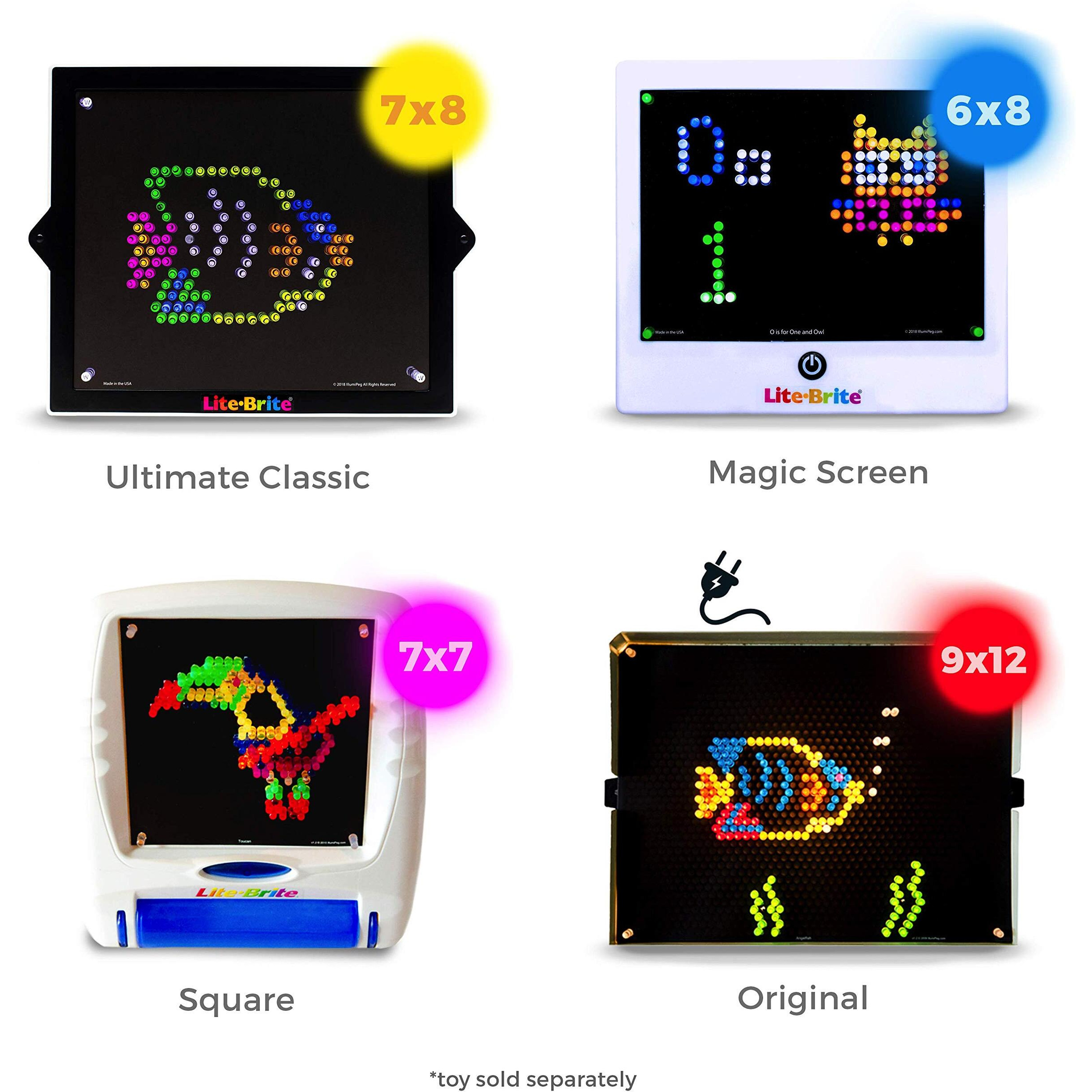 Illumipeg Zoo Refill Templates For Basic Fun Lite Brite Ultimate Classic (10 Sheets, 7X8)
