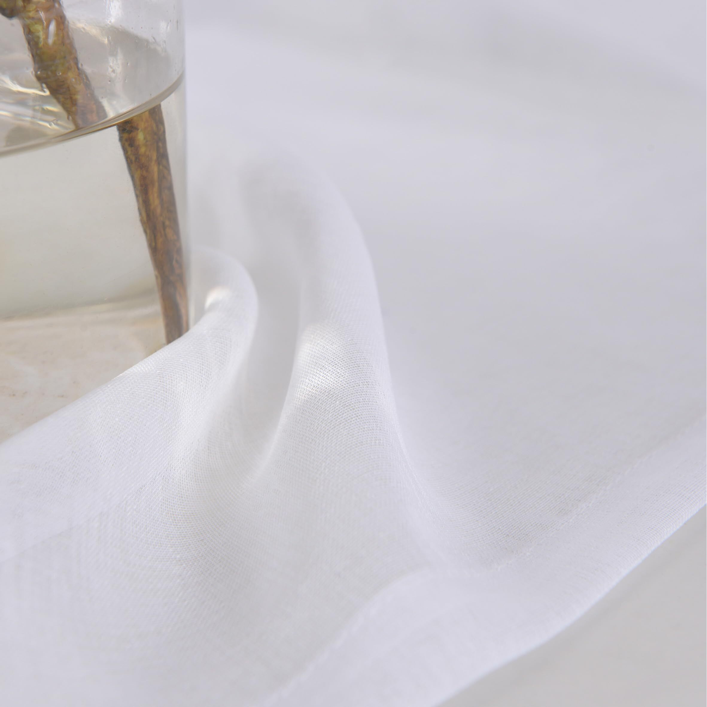 Mystic-Home White Sheer Curtains 84 Inches Long, Rod Pocket Sheer Drapes For Living Room, Bedroom, 2 Panels, 52"&quotX84"", Semi Crinkle Voile Window Treatments For Yard, Patio, Villa, Parlor
