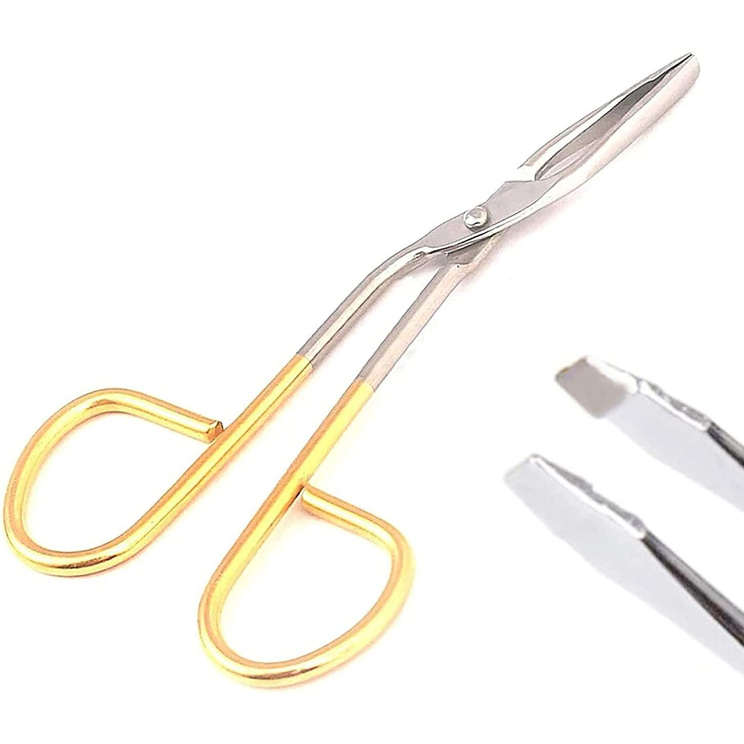 Odontomed2011 Perfectweeze Slant Tip Tweezer 'Eyebrow, With Easy Scissor Handle Gold Color Plated Handle