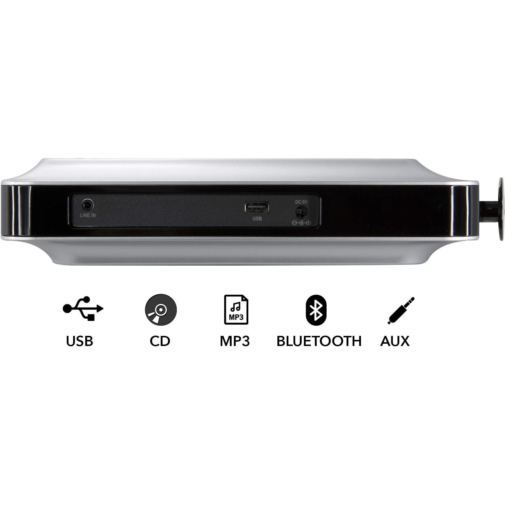 Ilive Bluetooth Under Cabinet Radio (Fm) Cd And Mp3 Player, Usb, Aux In, Wireless Music System With Kitchen Timer, Digital Clock, With Remote Control Ikbc384Smp3U