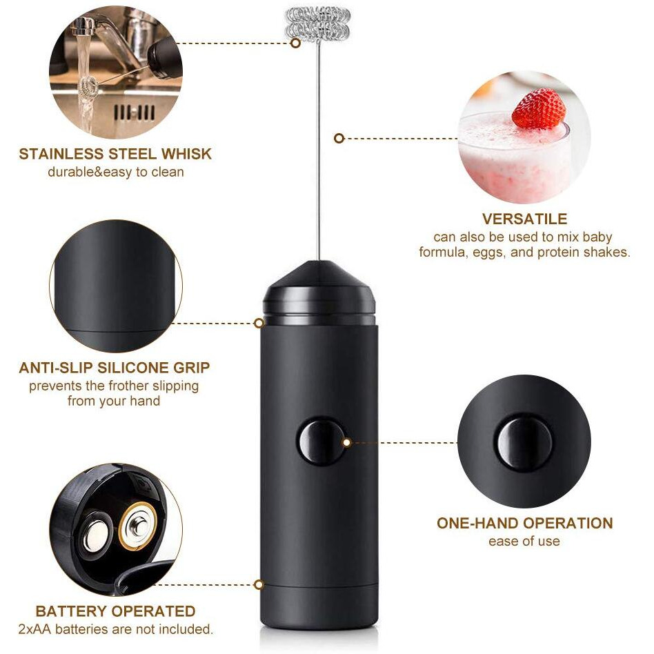 Milk Frother Handheld Coffee Art Set, Electric Coffee Frother With Milk Frother Pitcher, Powder Cocoa Shaker, Coffee Stencils, Coffee Spoons, Latte Art Pen