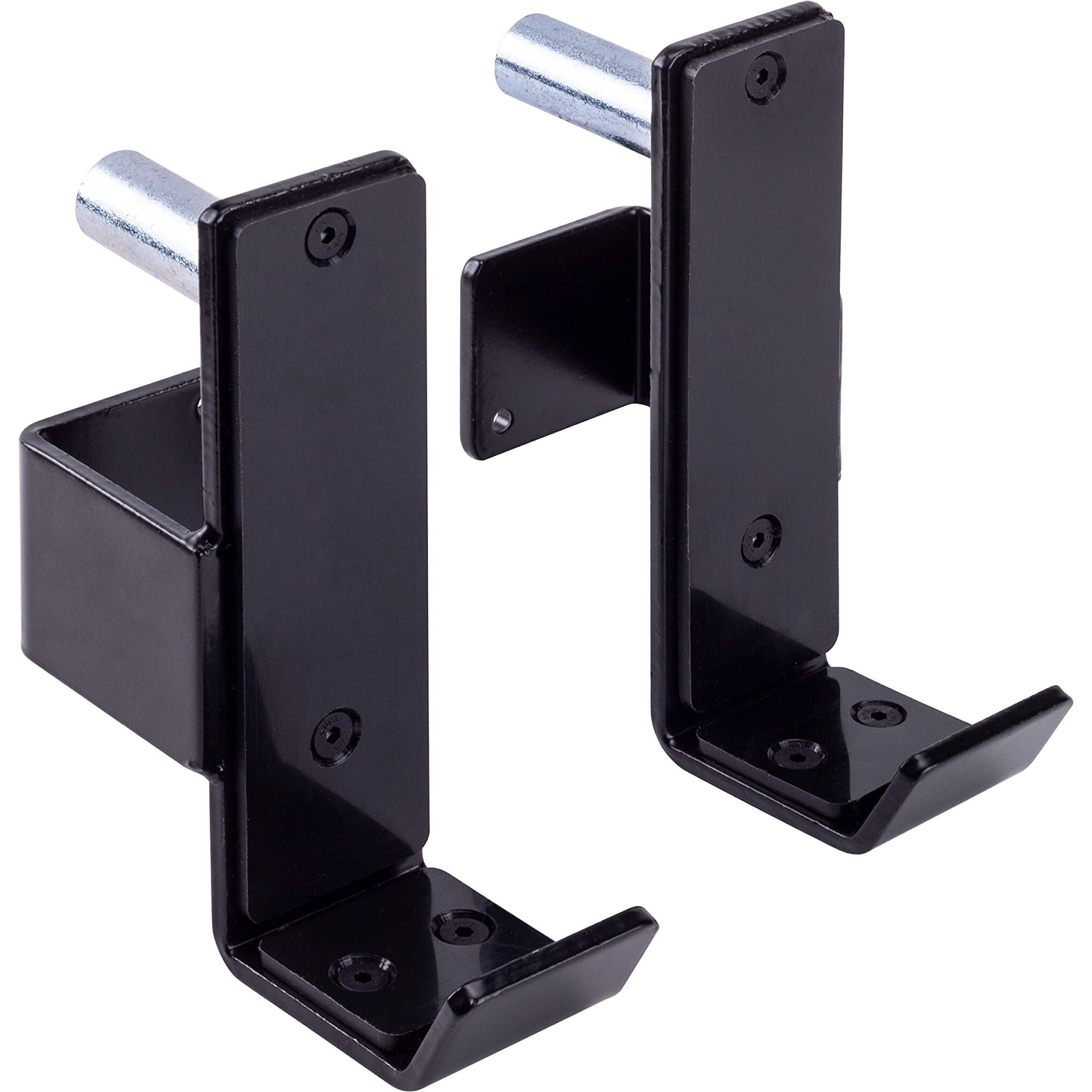 Amstaff Fitness J-Hooks Power Rack For 2.5"" X 2.5"" Tube Squat Rack Attachment, J Cups Barbell Holder For Power Cage, Heavy Duty 1000 Lb Capacity, (Set Of 2)