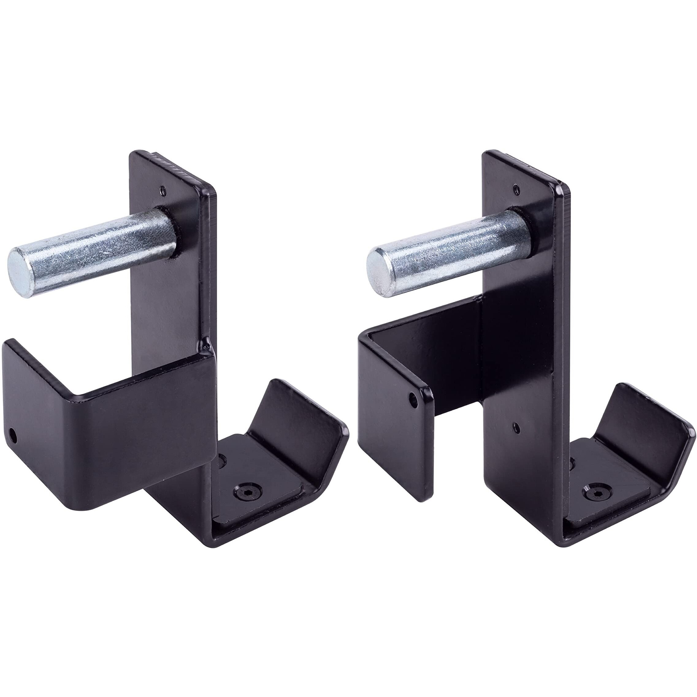 Amstaff Fitness J-Hooks Power Rack For 2.5"" X 2.5"" Tube Squat Rack Attachment, J Cups Barbell Holder For Power Cage, Heavy Duty 1000 Lb Capacity, (Set Of 2)