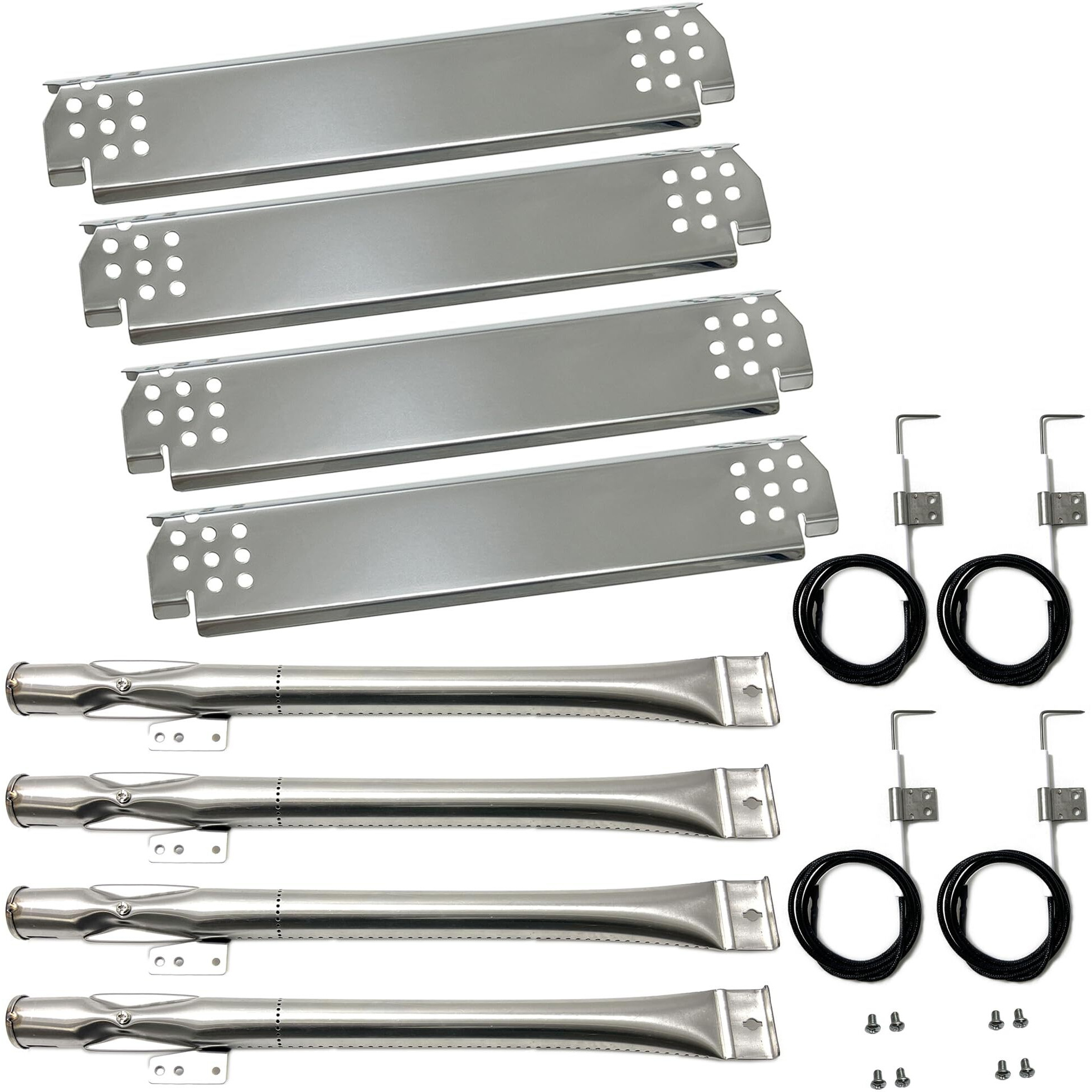 Direct Store Parts Dg262 Grill Burner 14 7/8"", Heat Plates 14.6"" X 4.2"", Igniter Kit Fits For Nexgrill 720-0830H,720-0888N/S,720-0783E,720-0830X, For Home Depot Nexgrill 4 Burner 720-0830H