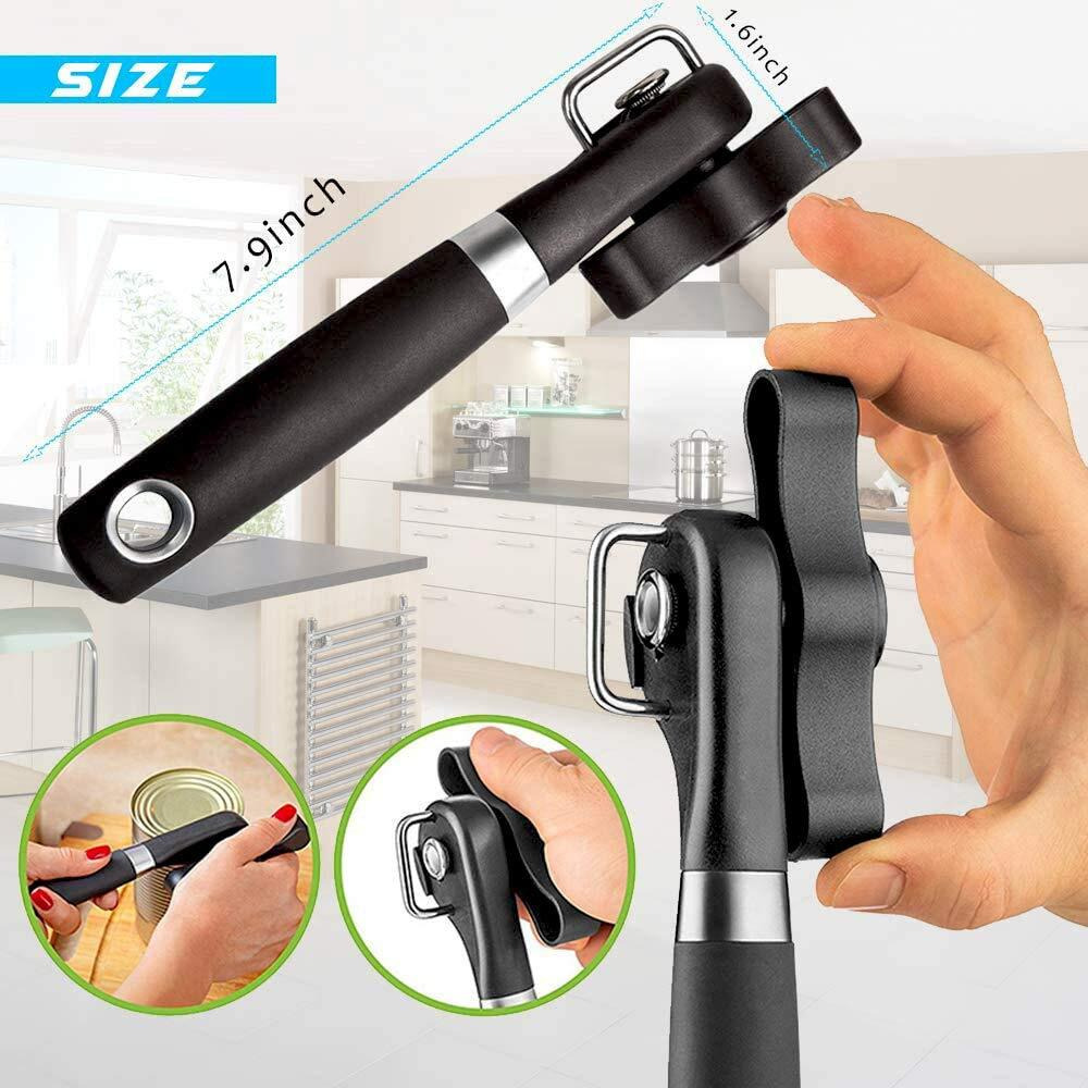 Safe Cut Can Opener, Smooth Edge Can Opener Ergonomic Handle, Manual Can Opener, Food Grade Stainless Steel Cutting Can Opener For Kitchen & Restaurant Seniors And Arthritis