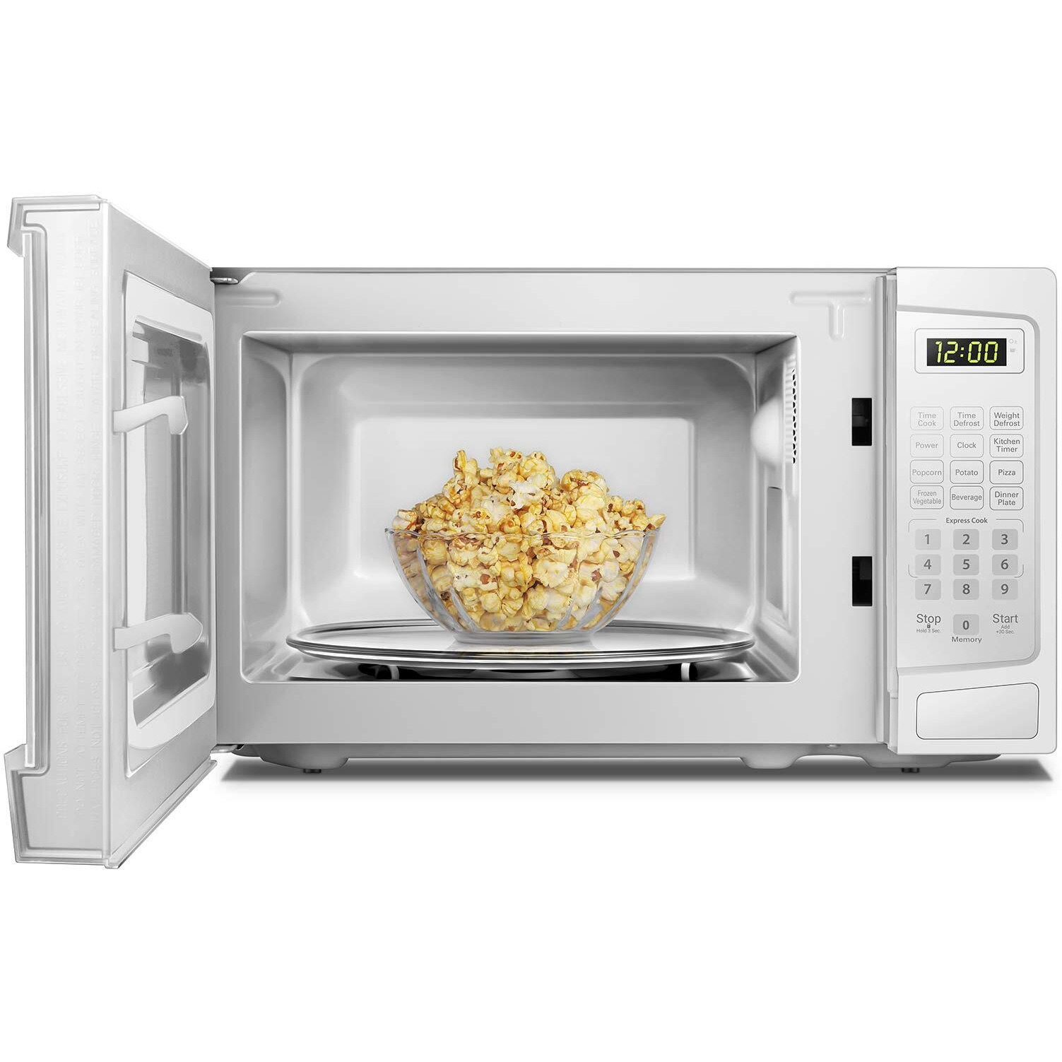 Danby Dbmw1120Bww 1.1 Cu.Ft. Countertop Microwave In White - 1000 Watts, Family Size Microwave With Push Button Door