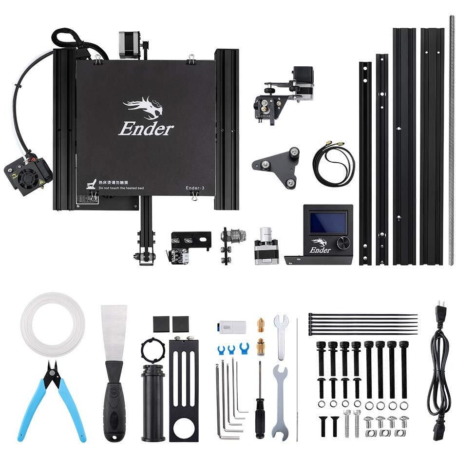 Official Creality Ender 3 3D Printer With Resume Printing, Stable Power Supply, Precise Printing, And V-Slot Rails, Diy 3D Printer, Printing Size 8.66X8.66X9.84 Inches, Ideal For Mold Sample Printing