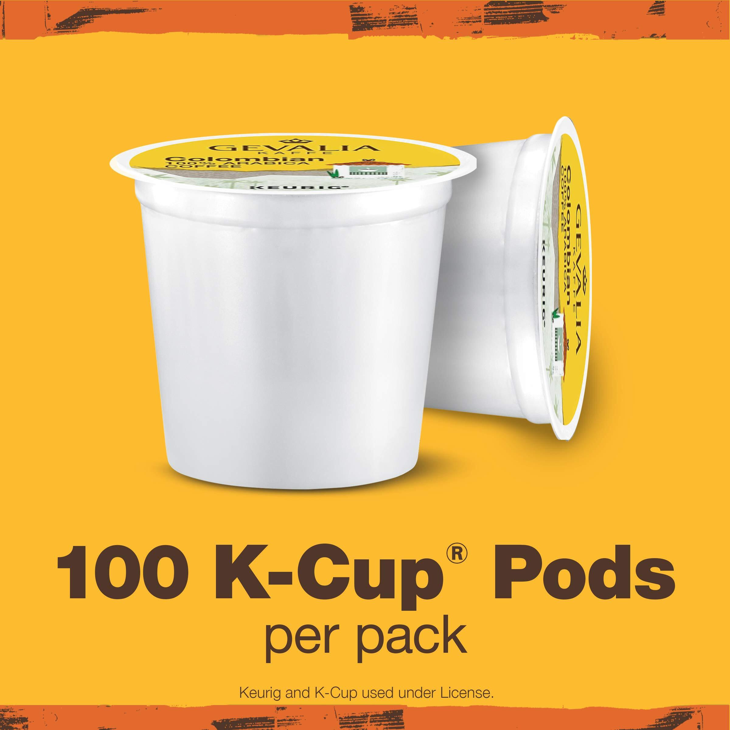 Gevalia Colombia Medium Roast K-Cup Coffee Pods, 100 Ct Box