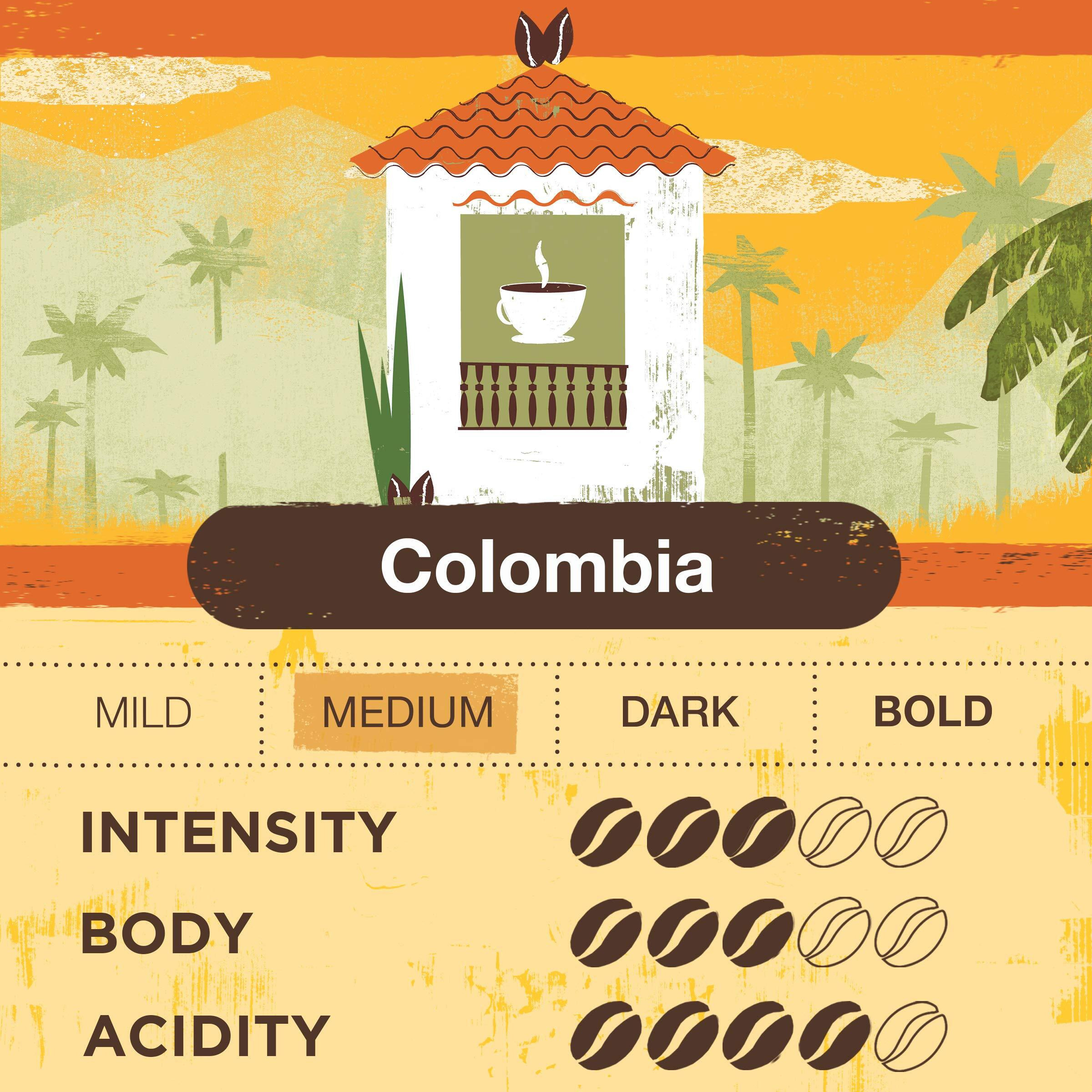 Gevalia Colombia Medium Roast K-Cup Coffee Pods, 100 Ct Box