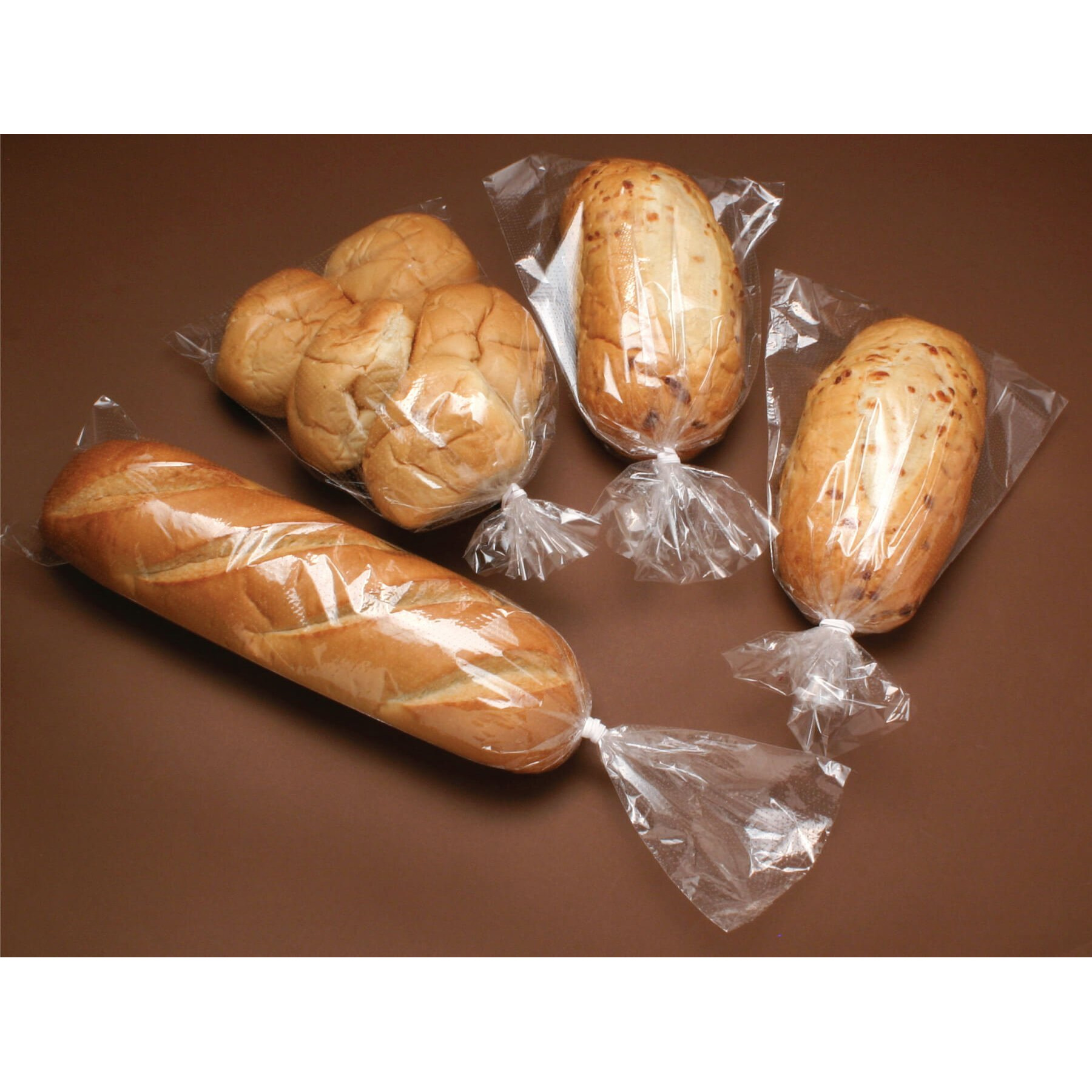 Bread Bags - 6X3X15"" Gusset Style Poly Bags - Pack Of 100 With 100 Free Bread Ties, Keep Food Fresh (100)