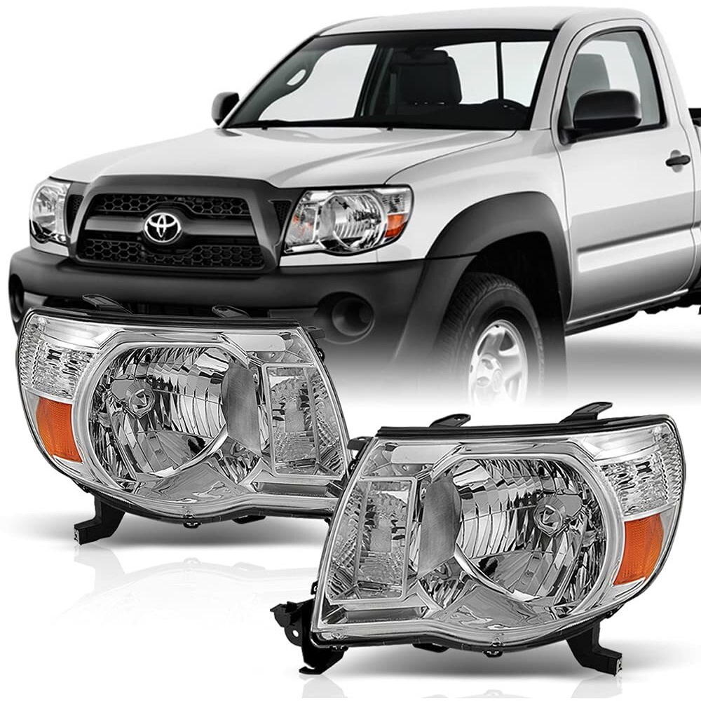 Acanii - For 2005-2011 Toyota Tacoma Pickup Truck Headlights Headlamps 05-11 Driver + Passenger Side Lights Lamps