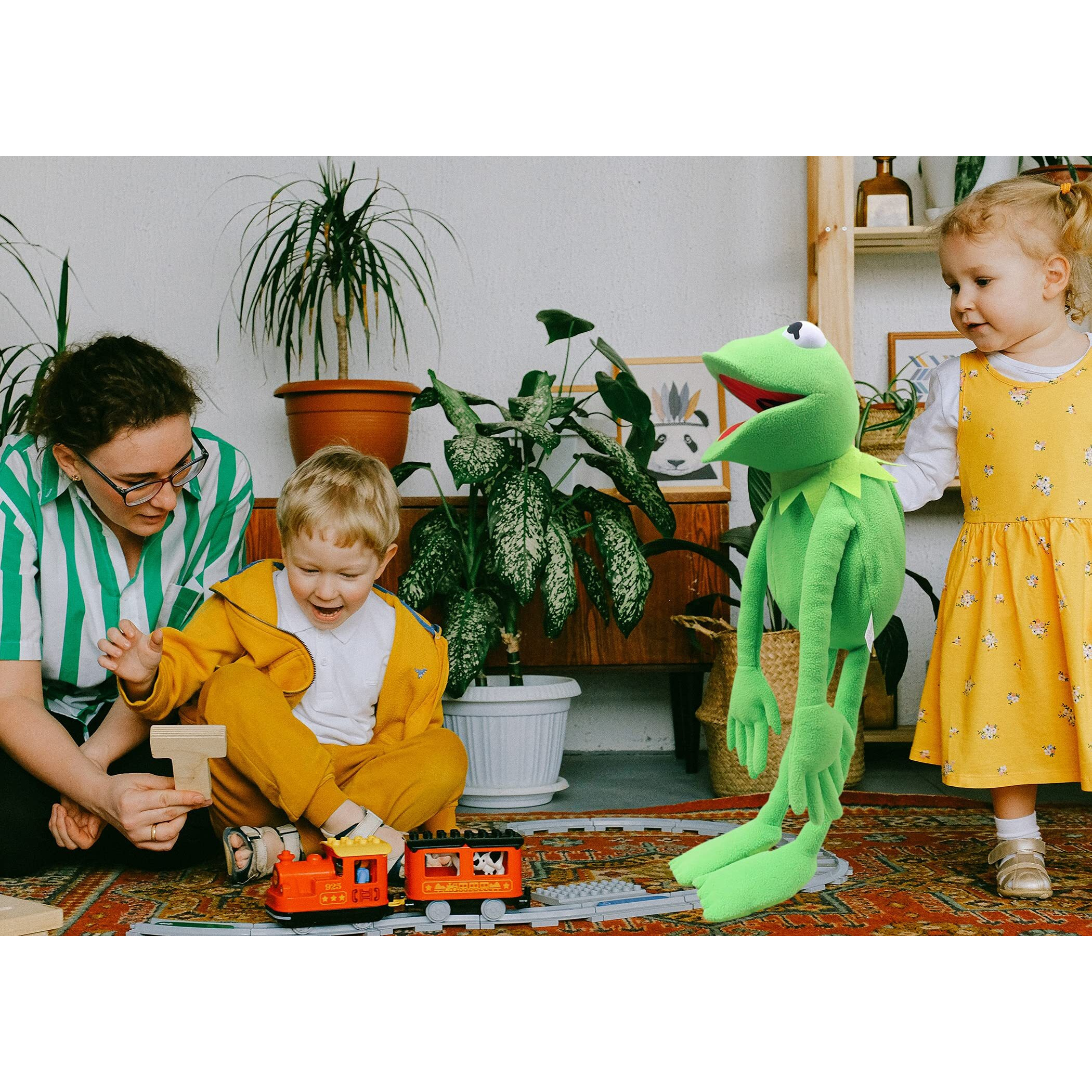 Kermit Frog Hand Puppet, Frog Plush,The Muppets Show, Soft Frog Puppet Doll Suitable For Role Play -Green, 24 Inches