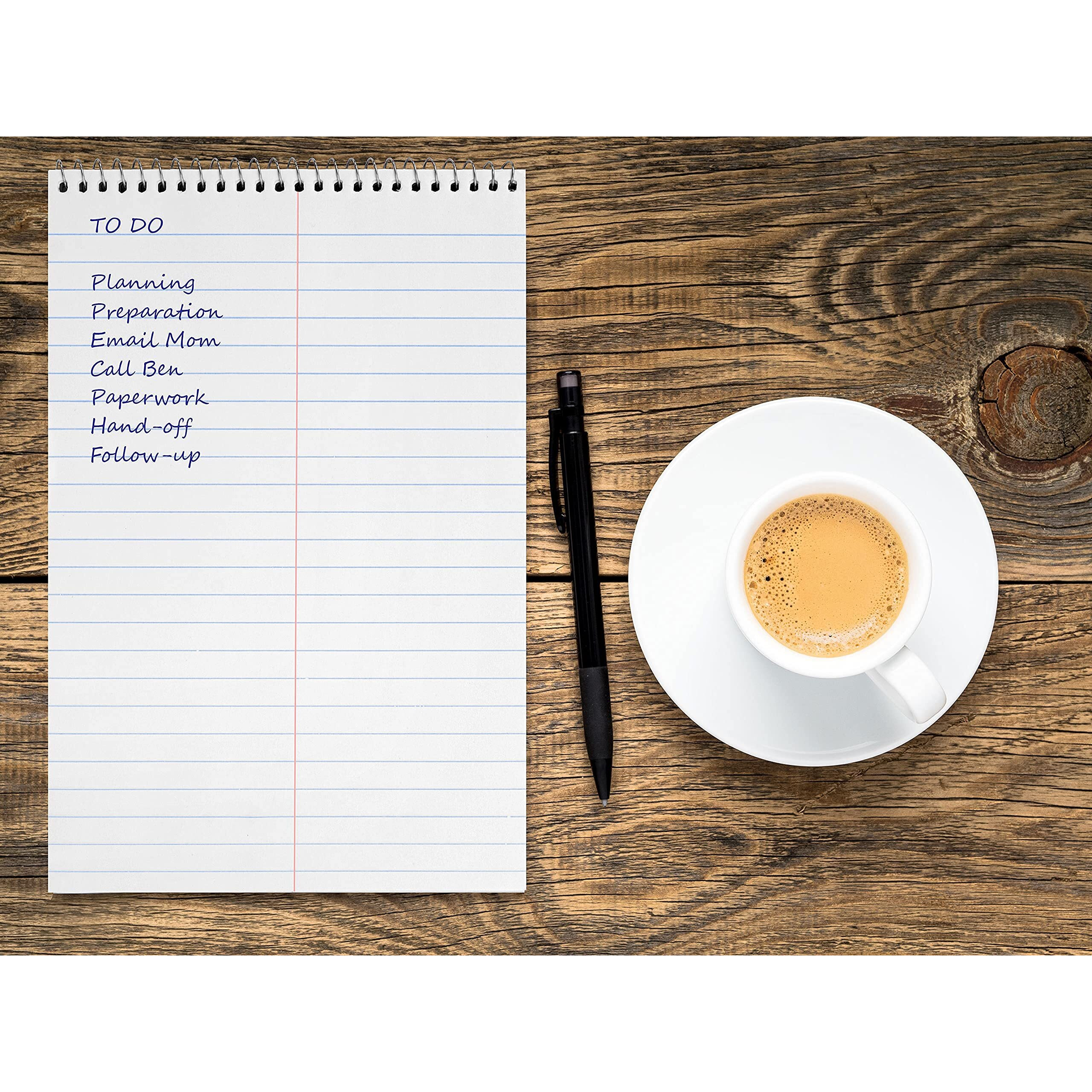 Better Office Products Spiral Steno Pads, 12 Pack, 6 X 9 Inches, 80 Sheets, White Paper, Gregg Rule, Assorted Solid Colors (Red, Black, Blue, Green), 12 Steno Notebooks