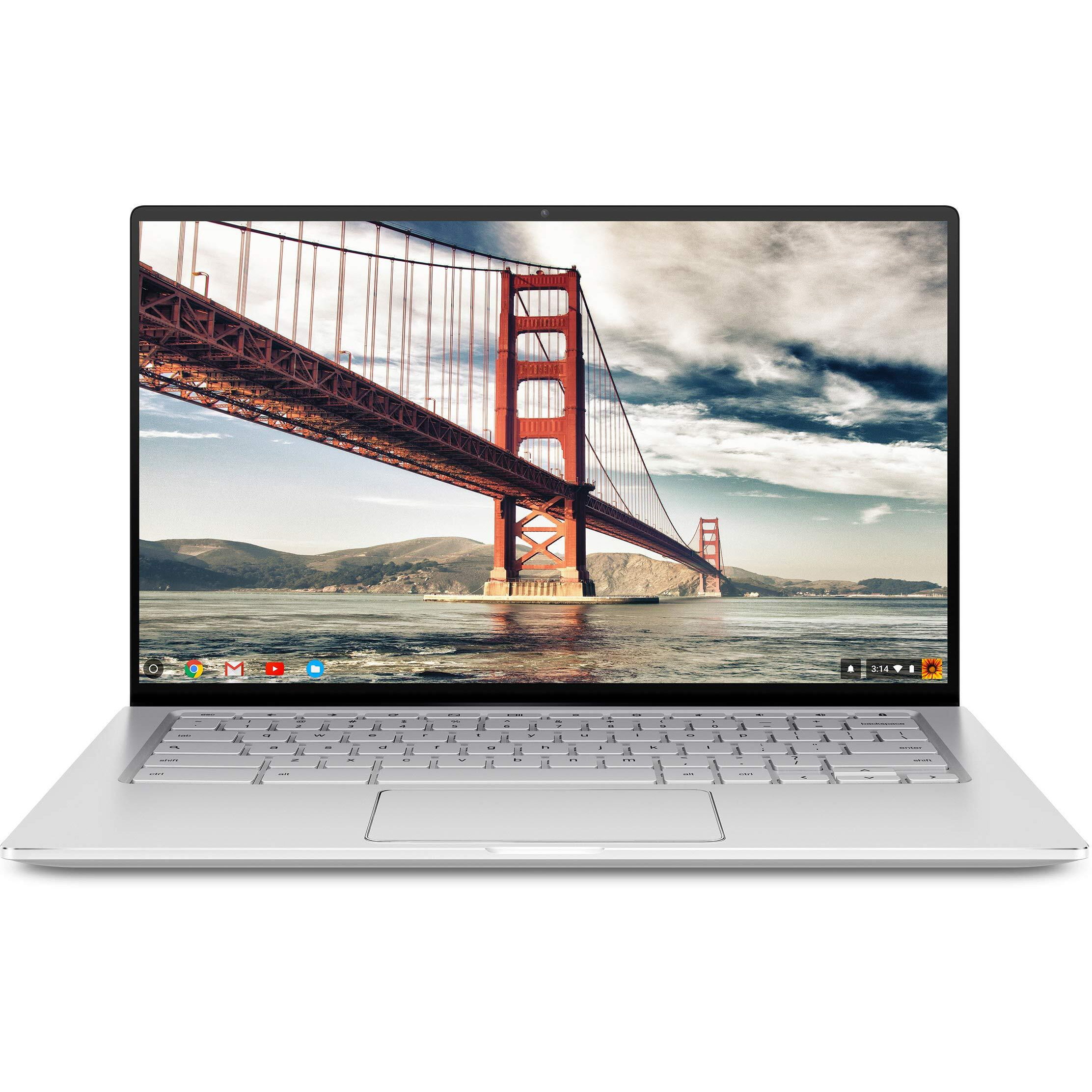 Asus Chromebook Flip C434 2-In-1 Laptop, 14"" Full Hd Touchscreen 4-Way Nanoedge, Intel Core M3-8100Y Processor, 4Gb Ram, 64Gb Emmc Storage, All-Metal Body, Backlit Kb, Chrome Os- C434Ta-Dsm4T, Silver