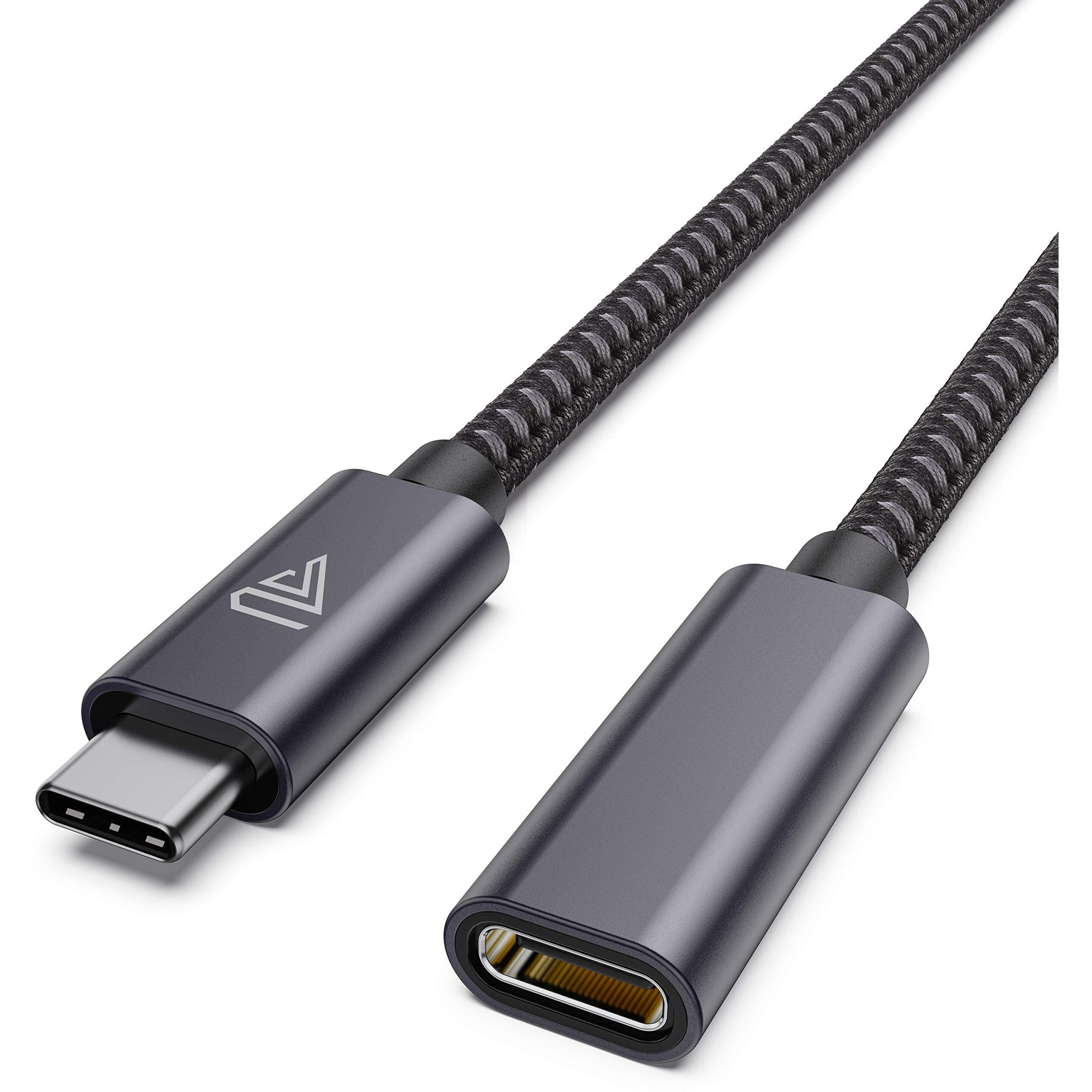 Faracent Usb Type C Extension Cable Short (1.5Ft/0.5M), 100W Pd Fast Charging 10 Gbps Usb 3.1 Gen 2 Data 4K Usbc Male To Female Extender Cord, Compatible With Iphone 15, Macbook Air M2 Surface Xps