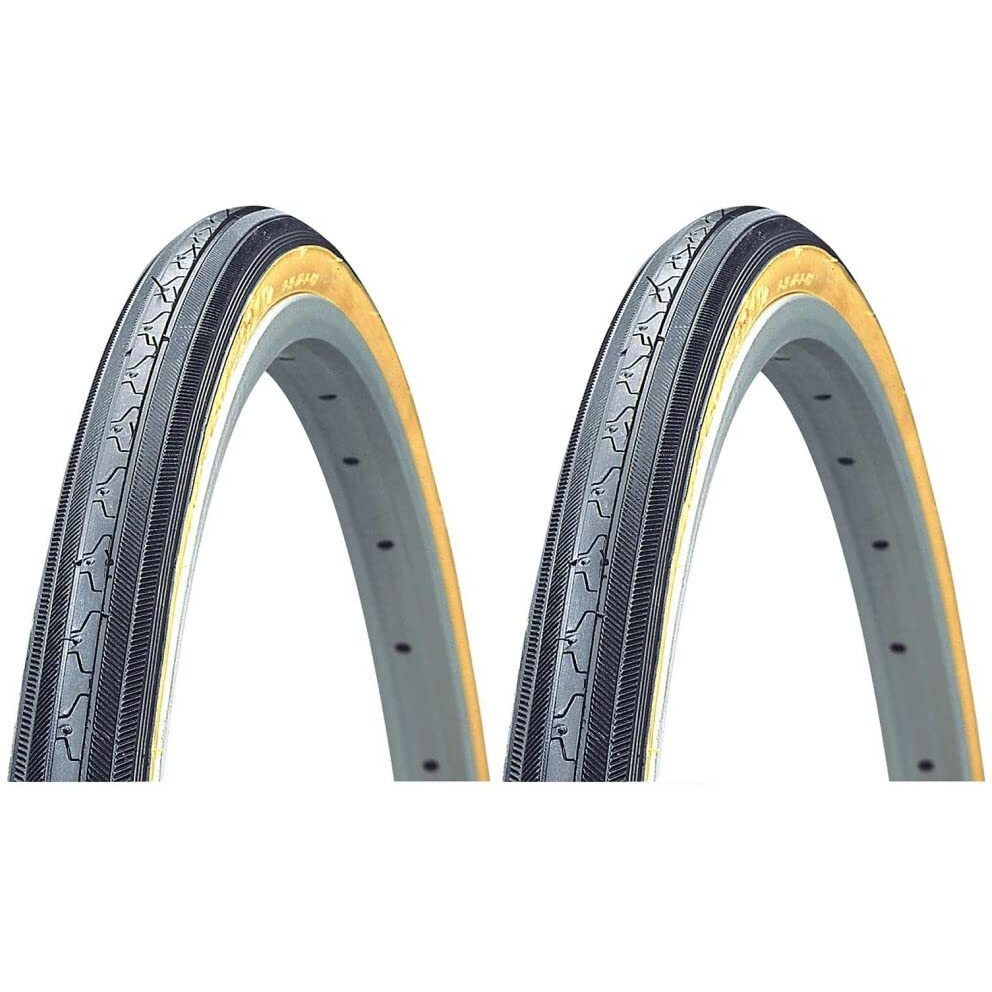 Kenda K35 Gumwall Sidewall 27 X 1-1/4 Road Bicycle Tires Wire Bead, Pair (2 Tires)