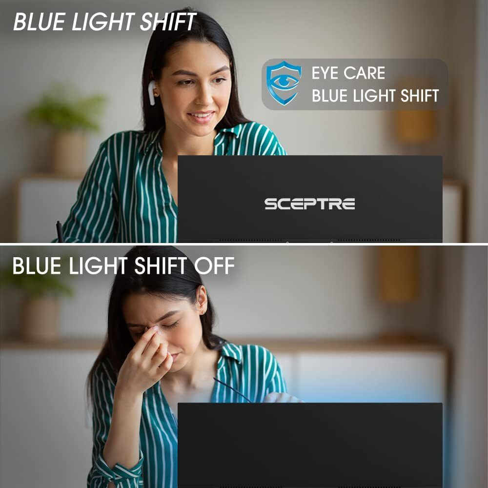 Sceptre 20"" 1600X900 75Hz Ultra Thin Led Monitor 2X Hdmi Vga Built-In Speakers, Machine Black Wide Viewing Angle 170 (Horizontal) / 160 (Vertical)