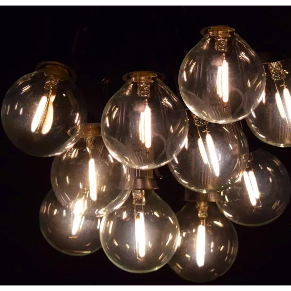Lampat String Lights, Led 25Ft G40 Globe String Lights With Bulbs-Ul Listd For Indoor/Outdoor Commercial Decor