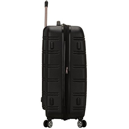 Rockland Melbourne Hardside Expandable Luggage With Spinner Wheels, Black, Checked Large 28""