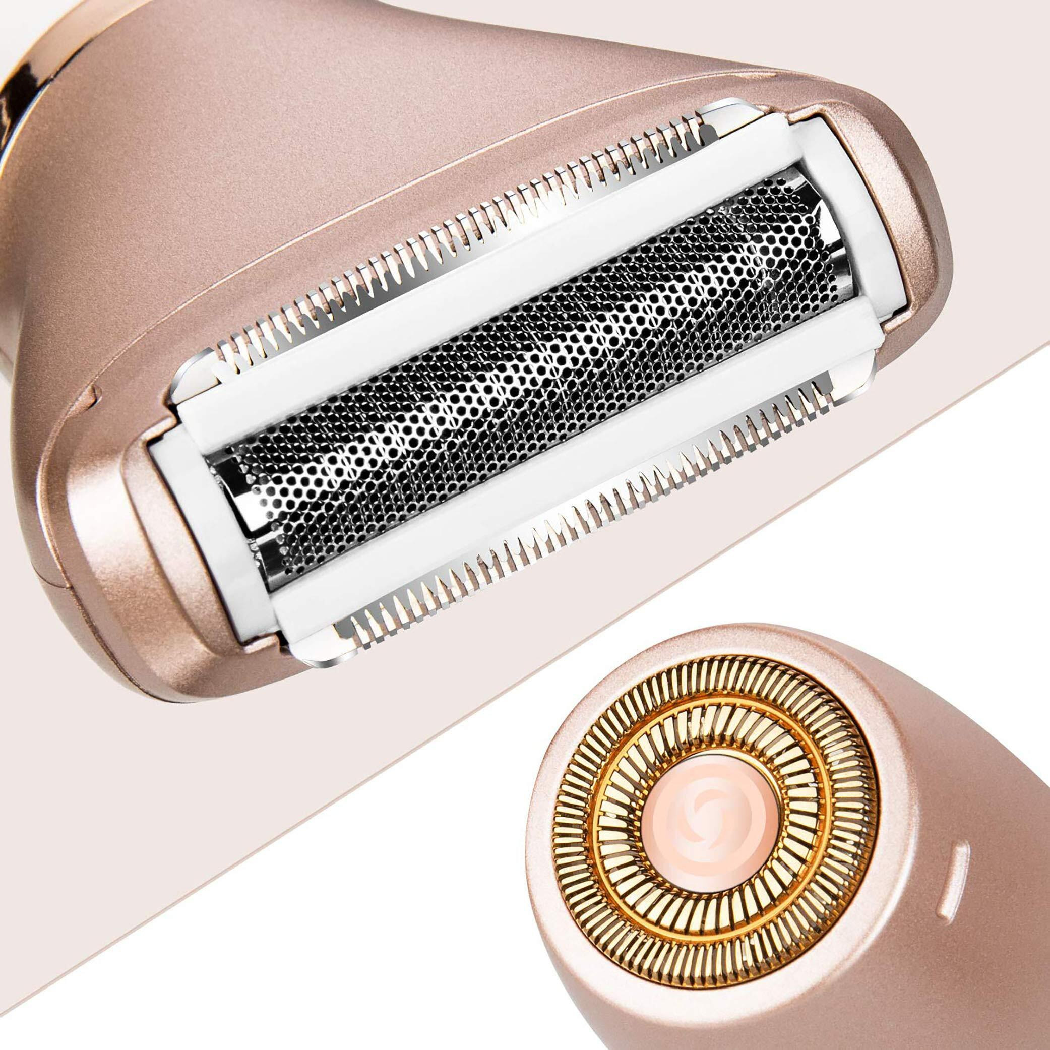 Electric Razor For Women - Painless 2-In-1 Women Shaver Hair Remover For Face, Legs And Underarm, Portable Waterproof Bikini Trimmer Wet And Dry Cordless Lady Hair Removal - Micro Usb Recharge