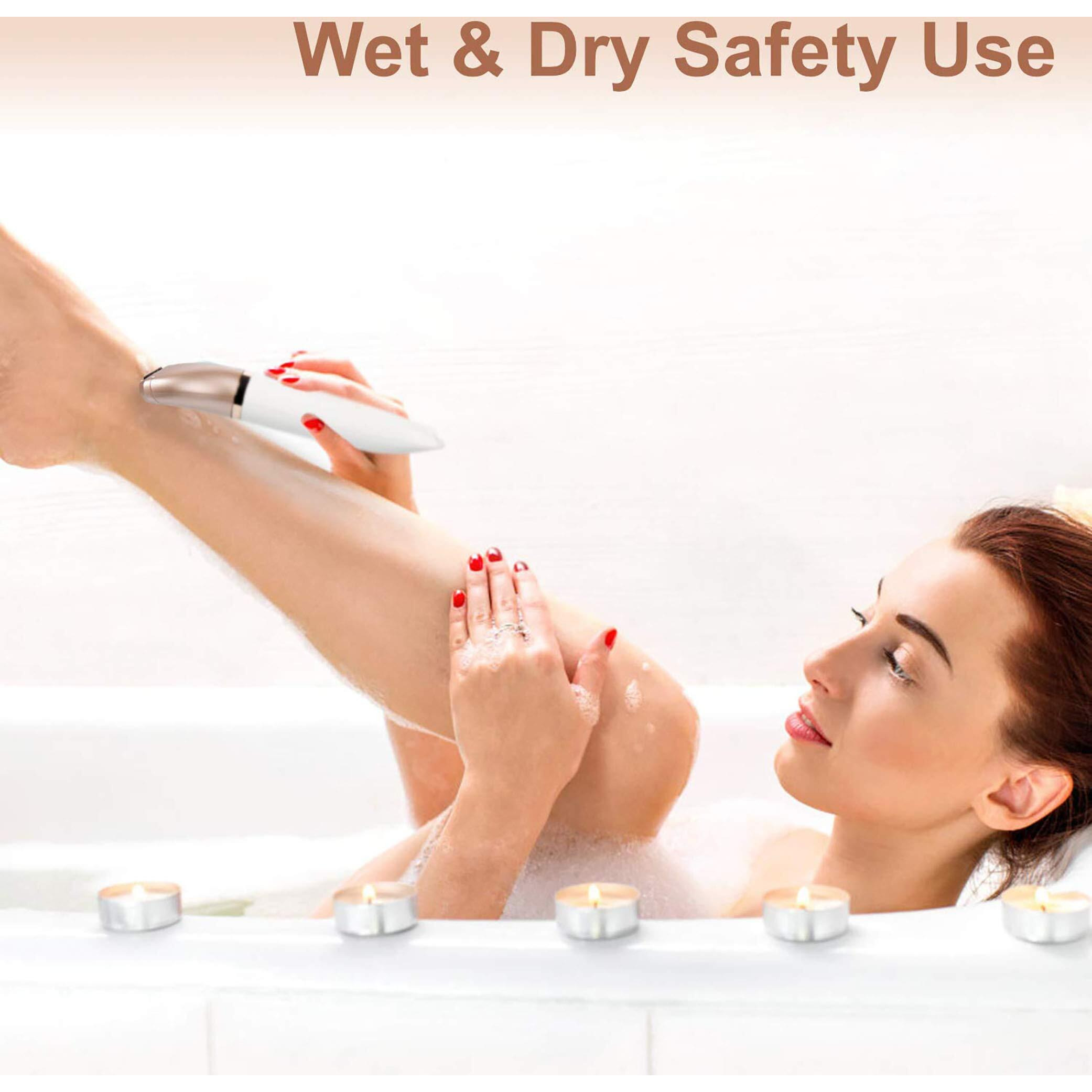 Electric Razor For Women - Painless 2-In-1 Women Shaver Hair Remover For Face, Legs And Underarm, Portable Waterproof Bikini Trimmer Wet And Dry Cordless Lady Hair Removal - Micro Usb Recharge