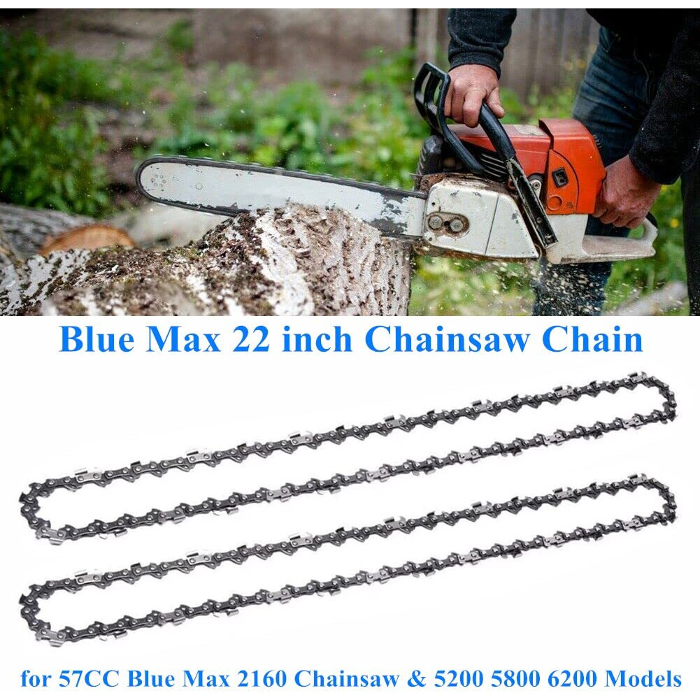 Aileete 2-Packs 22 Inch Chainaw Chain .325"" Lp Pitch - .058"" Gauge - 86 Drive Links For 57Cc Blue Max 2160 Chainsaw & 5200 5800 6200 Models, Replaces 21Lpx086G