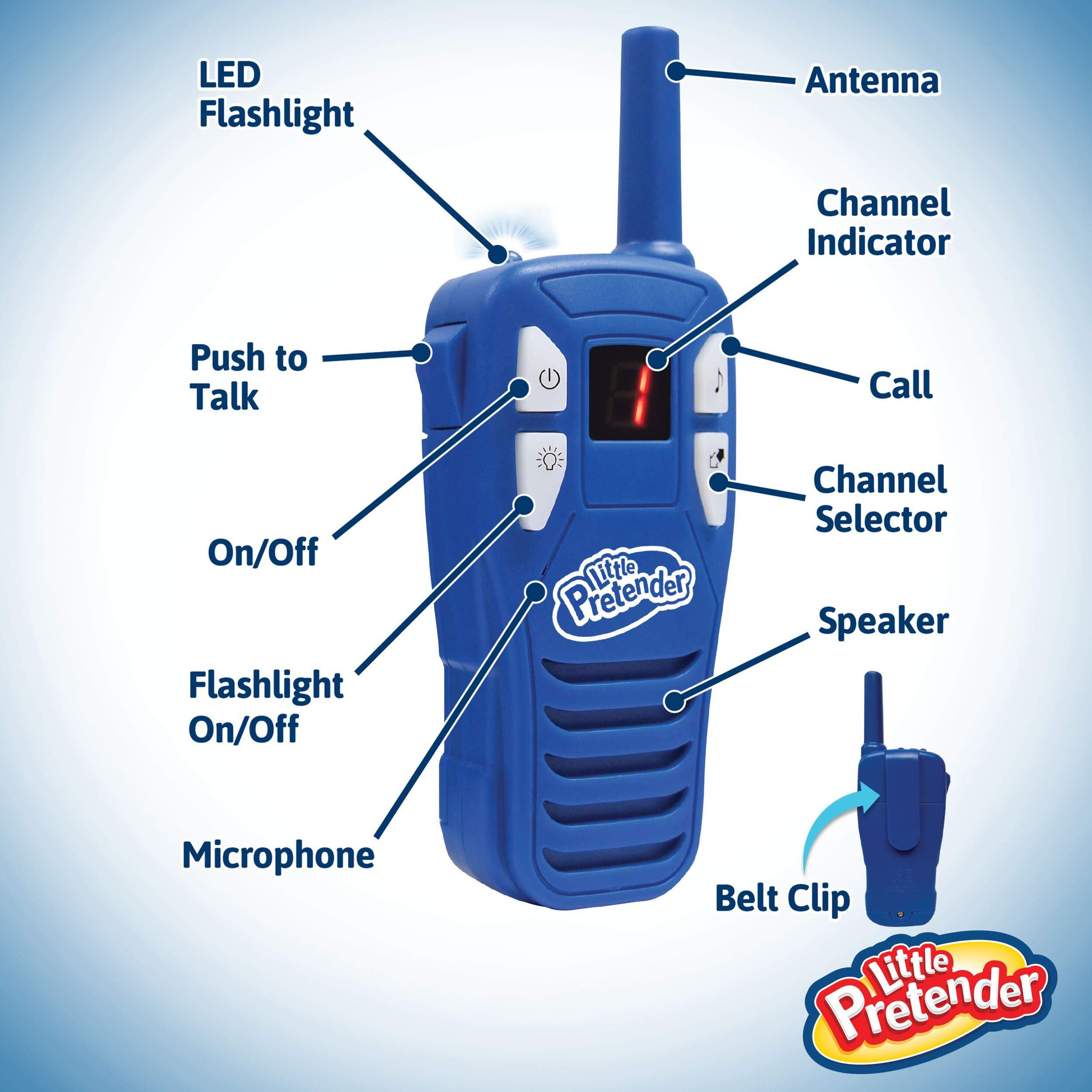 2 Pack Walkie Talkies For Kids, 2 Mile Range, 3 Channels, Gift For 5 Year Old Boys, Kids Walkie Talkies Includes Built In Flash Light Lcd Screen, Best Birthday Gifts For Boys & Girls 5 6 7 8+ Year Old