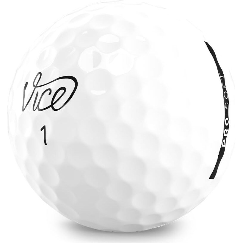 Vice Golf Pro Soft Golf Balls, White (One Dozen)